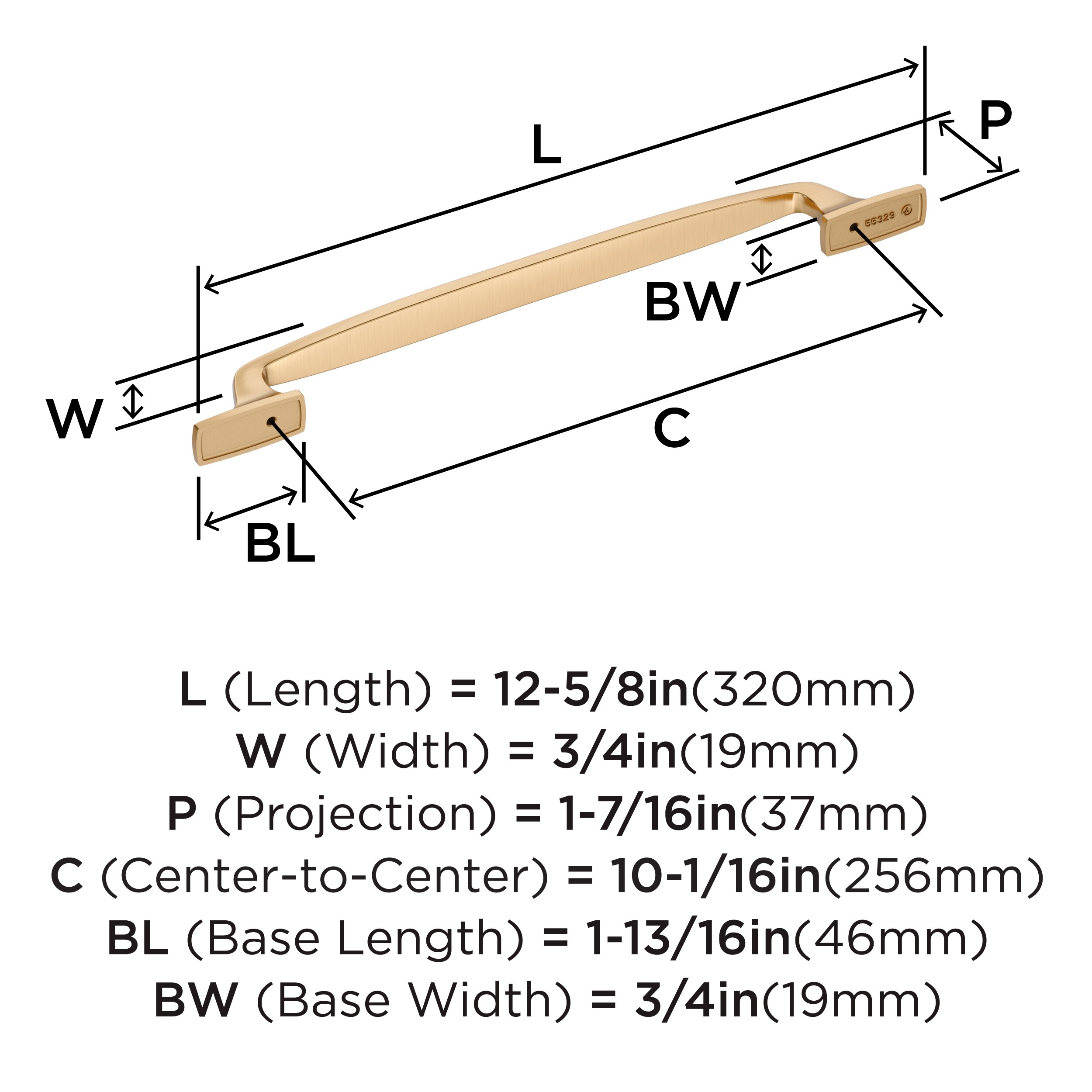 Amerock BP55329CZ Cabinet-Pulls - View #3