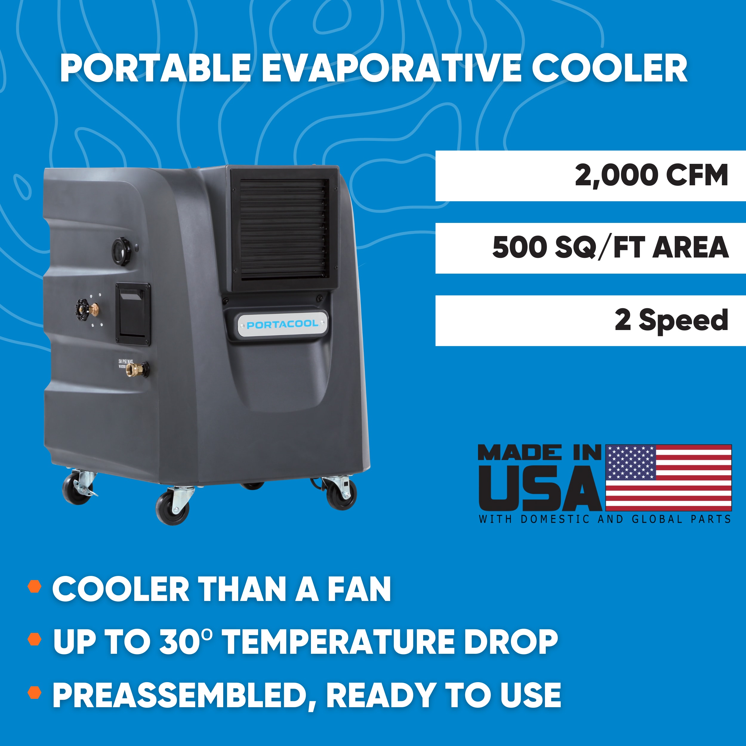 Swamp cooler best sale 2000 sq ft