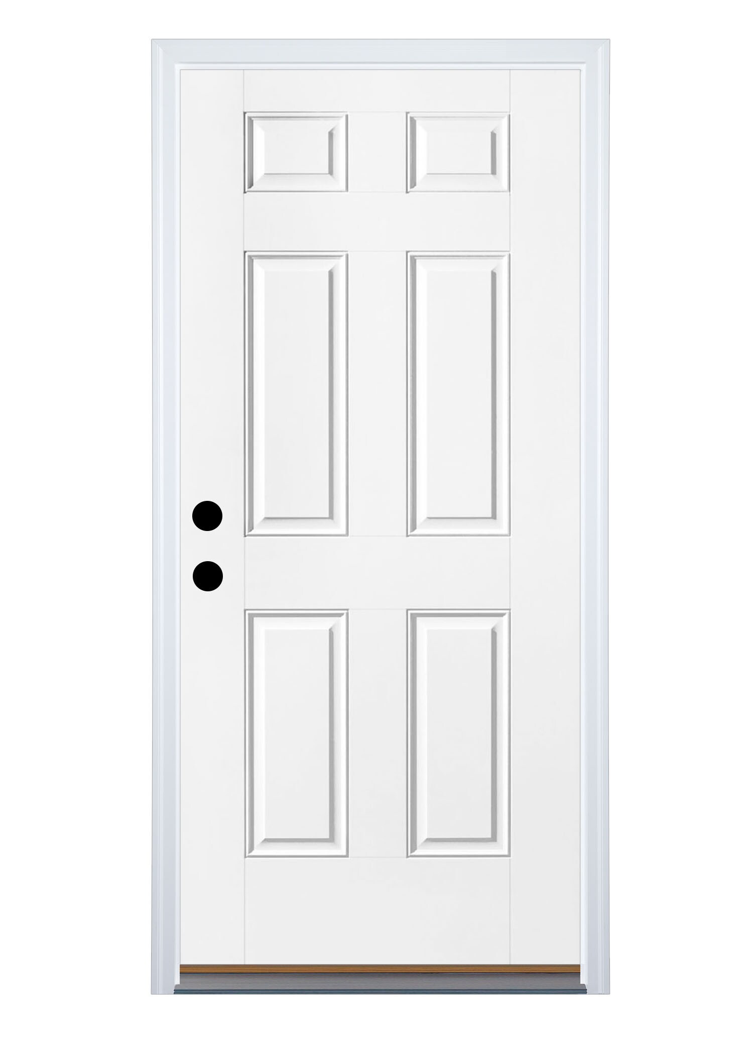 Therma-Tru Benchmark Doors 36-in x 80-in Fiberglass Right-Hand Inswing ...