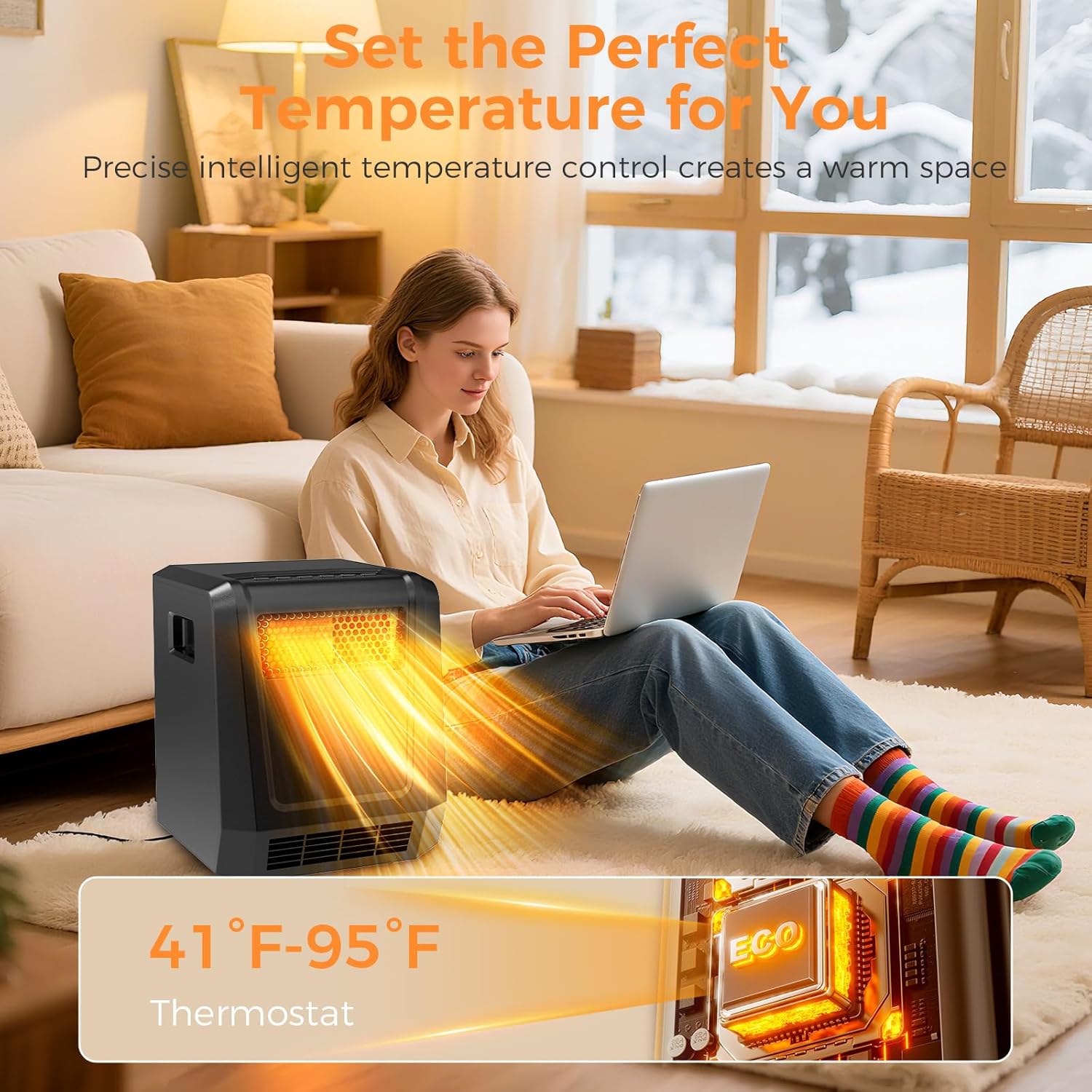 OSTBA Infrared Cabinet Heater 1500W Space Heater Indoor 6 Element
