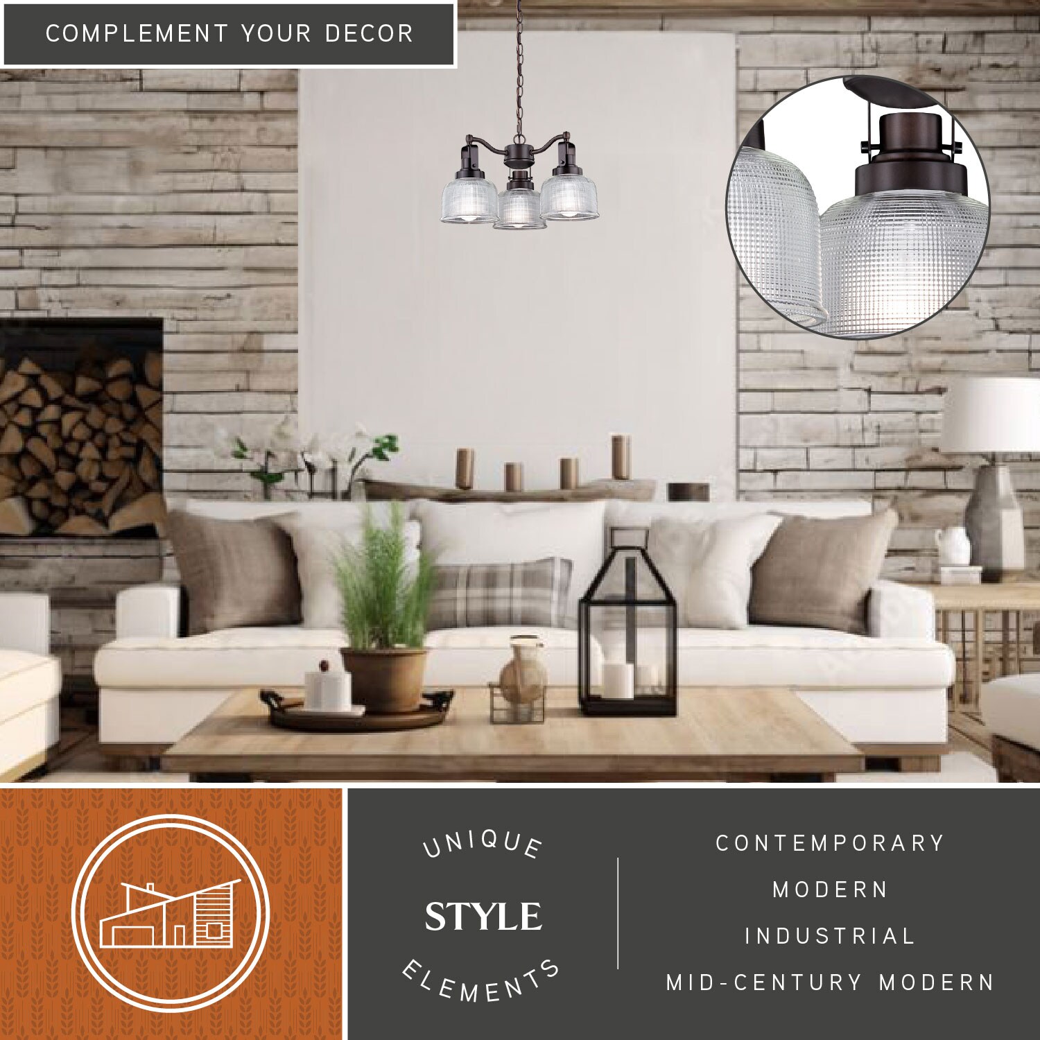Roland Mini 16.5" Bronze Farmhouse Chandelier with Clear Prism Glass