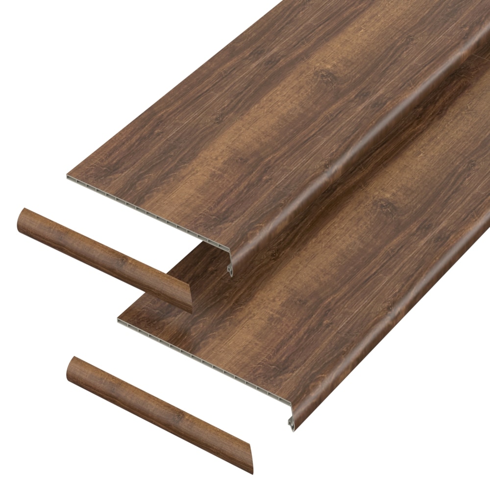 Pergo VTRDS-PR032 StairCraft (2-Pack) 48-in x 12.2-in x 1.73-in Montcrest Vinyl Reversible return Bullnose Stair Tread