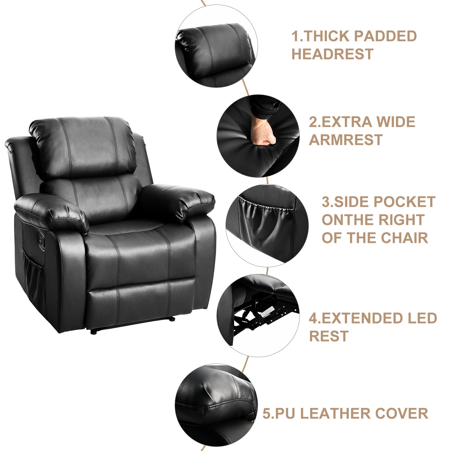 CASAINC OR-PP039116BAA recliners - View #9