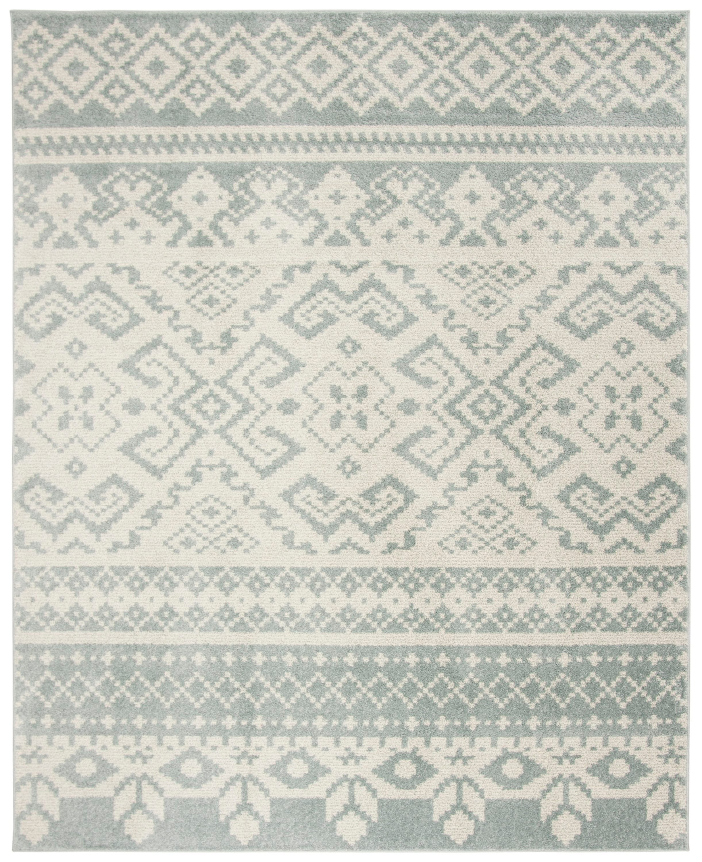 Safavieh ADR107T-8 Adirondack Taos 8 x 10 (ft) Loomed Polypropylene Slate/Ivory Rectangular Indoor Lodge Area rug