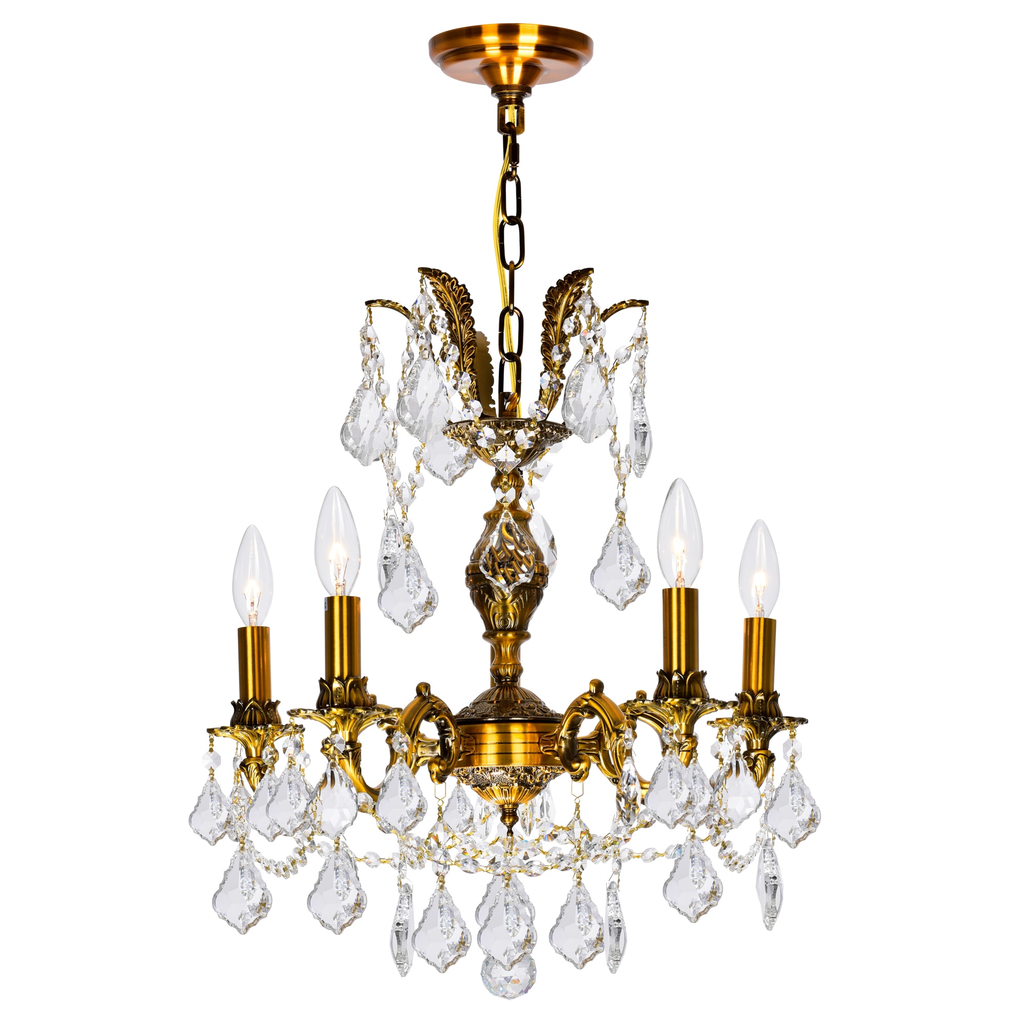 CWI Lighting 5-Light Gold Traditional Chandelier 2039P18GB-5 at Lowes.com