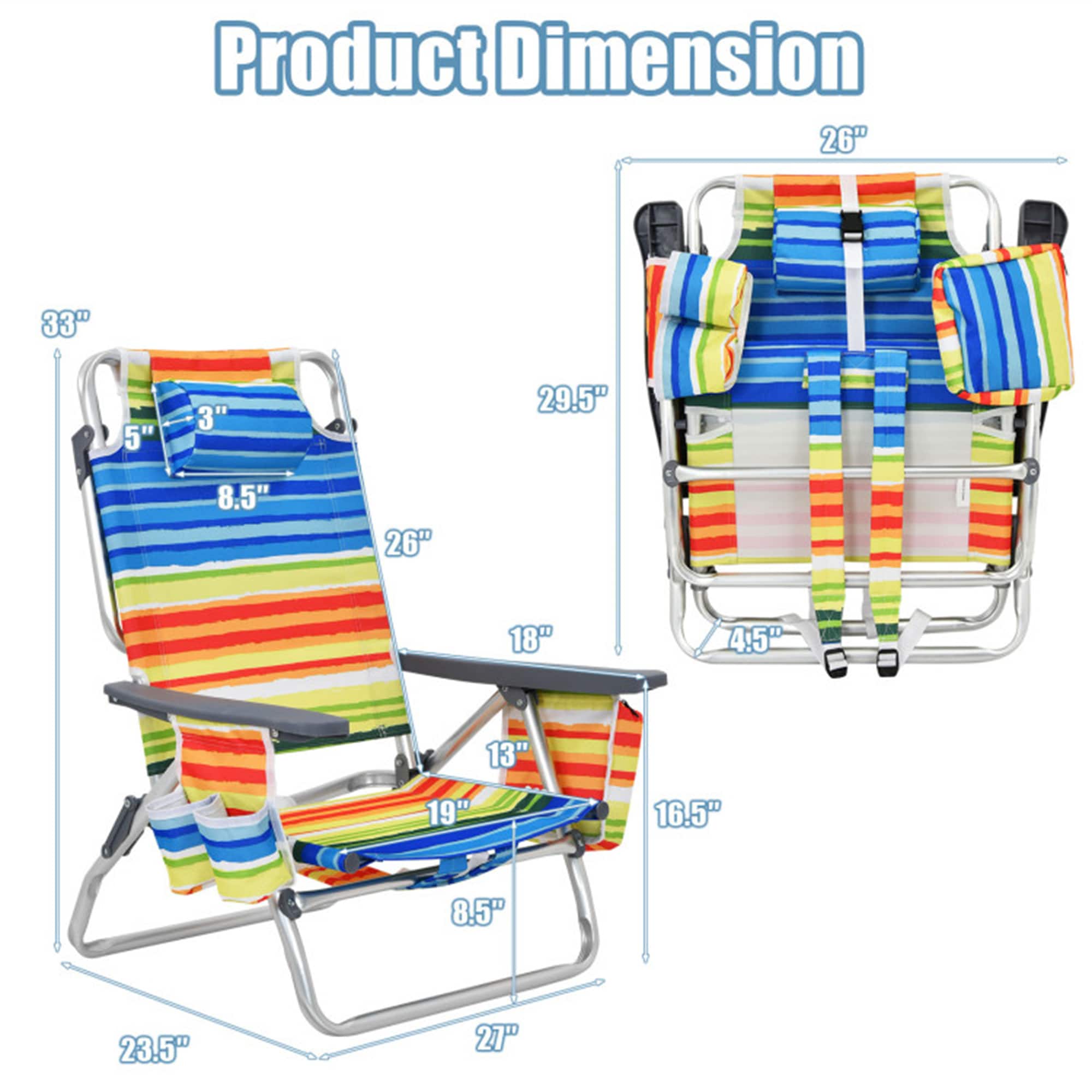 BABOOM BOM-019YE-4-CO Beach-Camping-Chairs - View #6