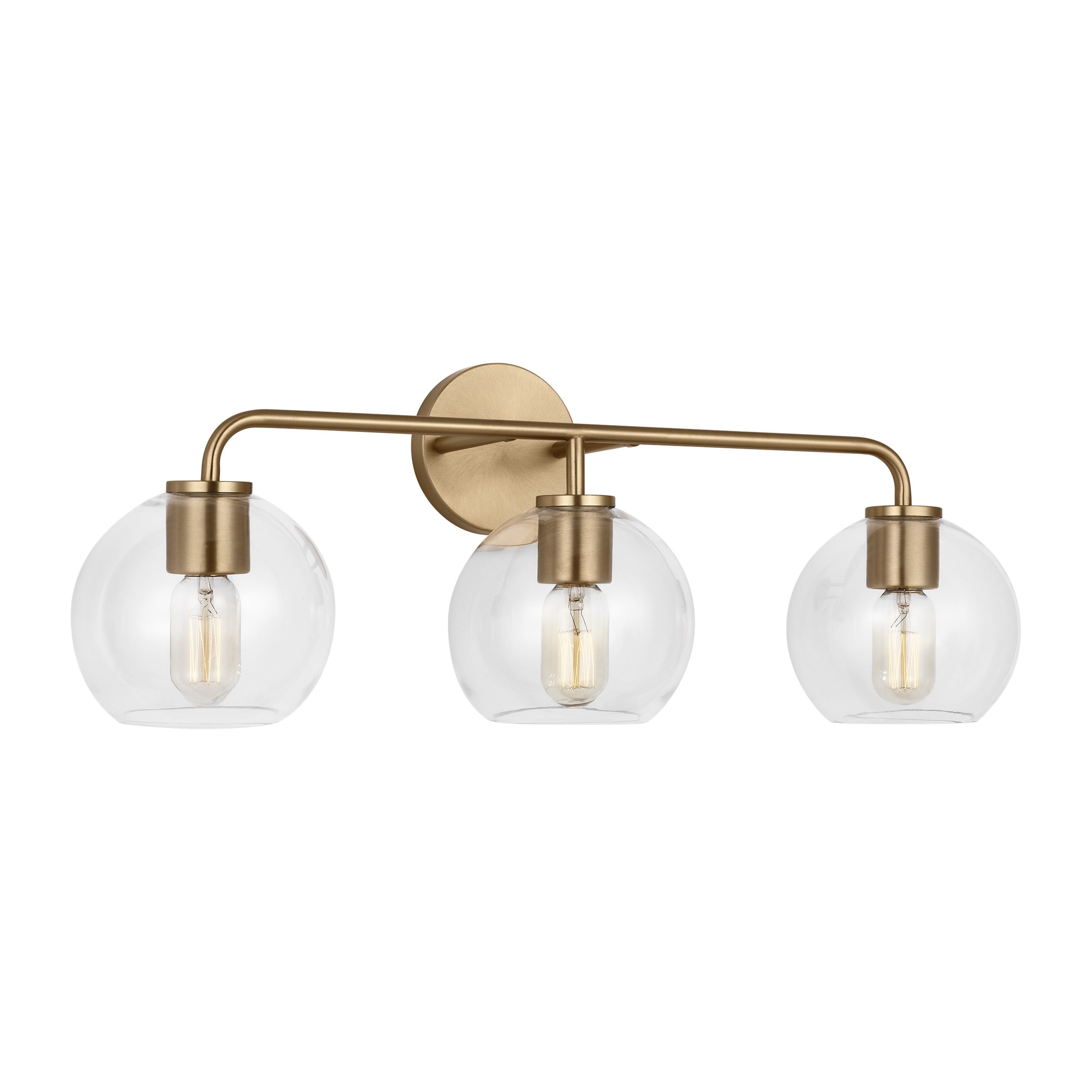 Generation Lighting Orley 26.5-in 3-Light Satin Brass Transitional ...