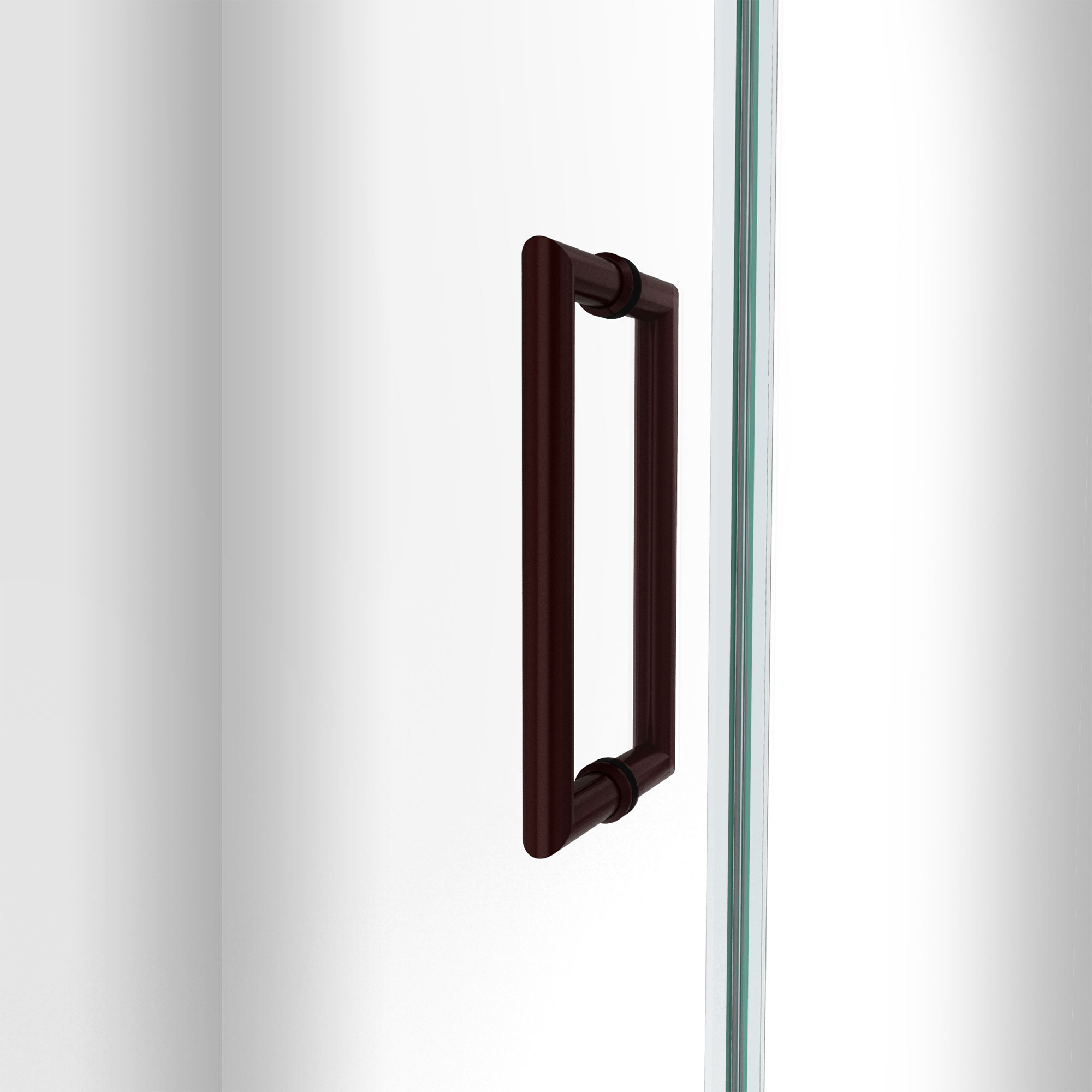 Unidoor-LS 43" Black Frameless Hinged Shower Door with ClearMax Glass