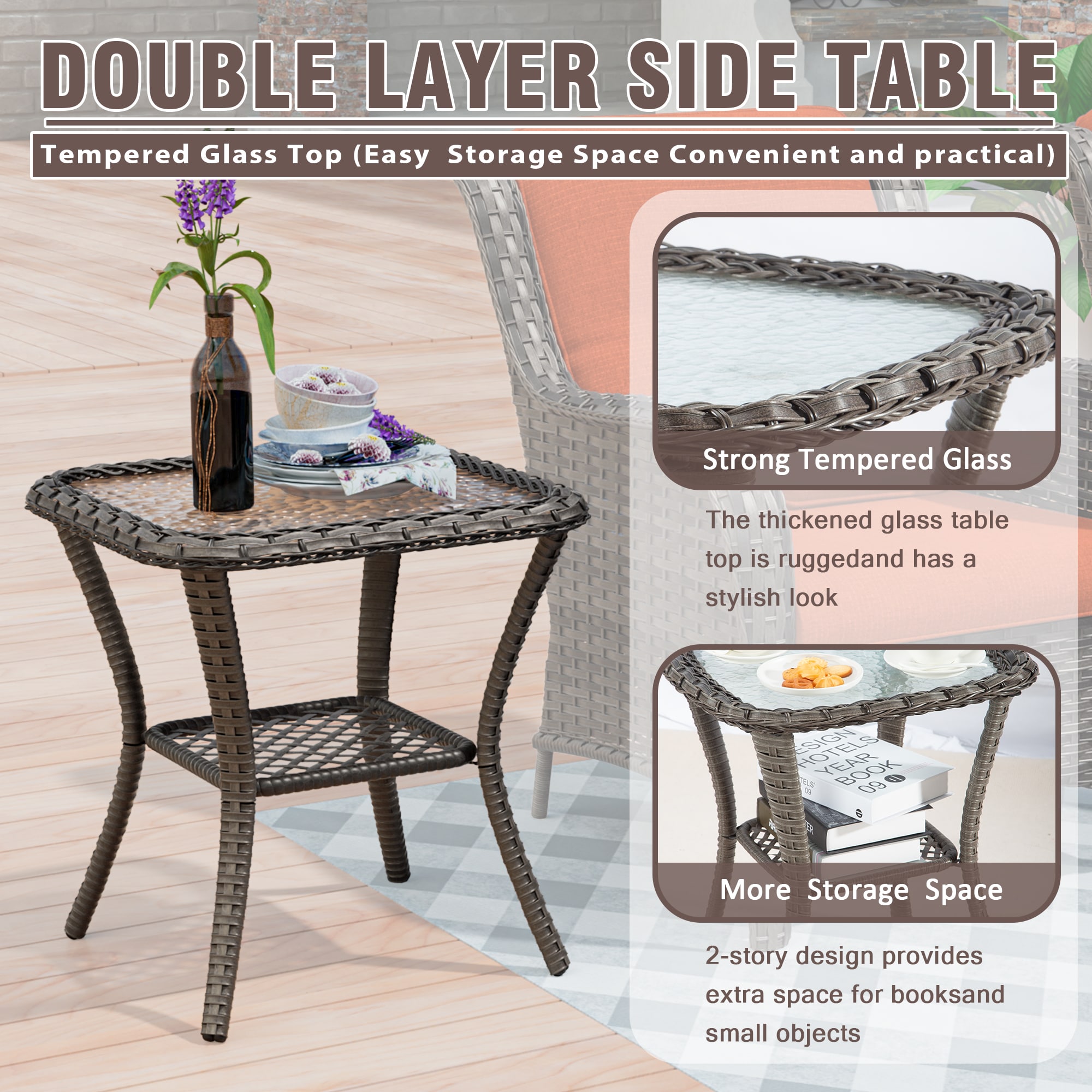 Gardenbee HGL-M11-BLU Patio-Conversation-Sets - View #4
