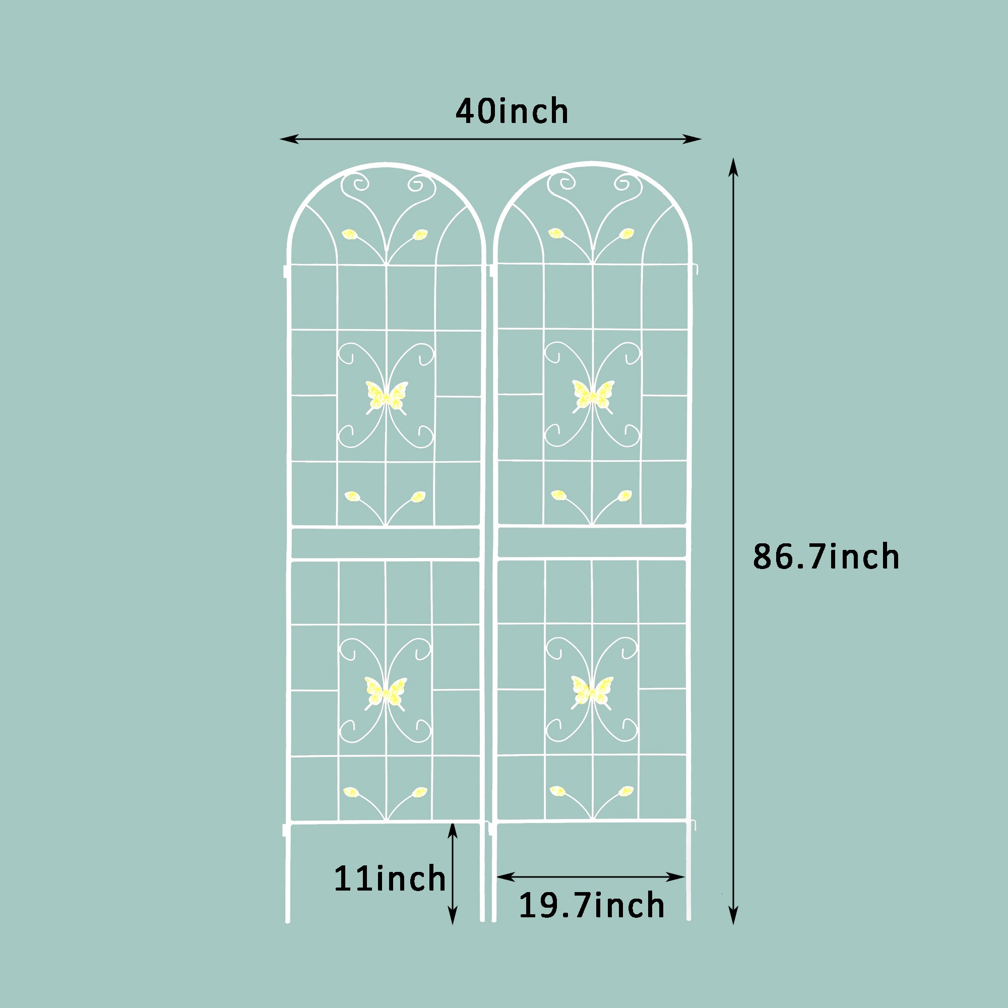 Kahomvis GDLIFE-QPT2-261 Garden-Trellis - View #3