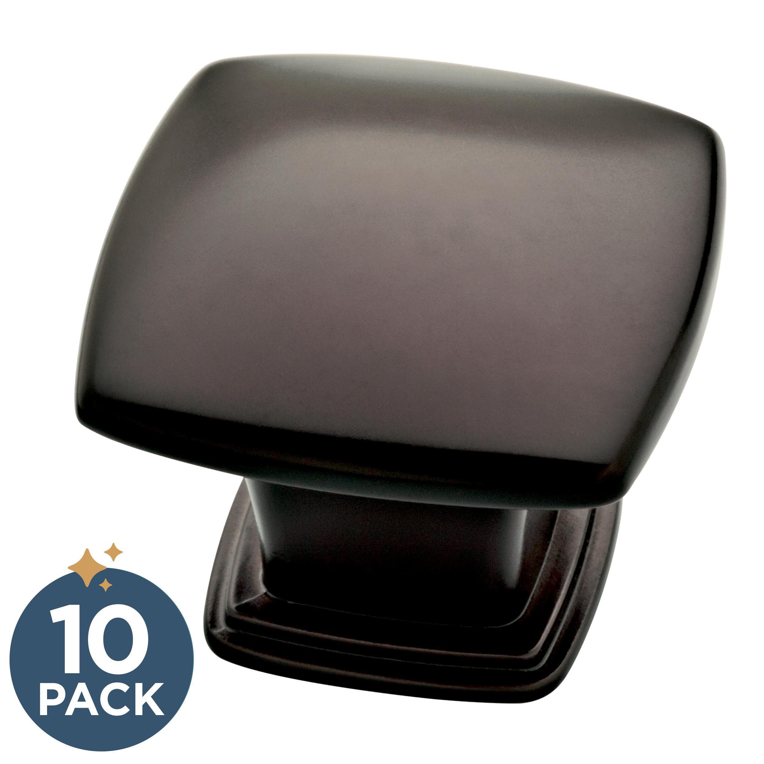 Franklin Brass P35596K-OB3-B Soft Square 1-1/5-in Dark Bronze Square Cabinet Knob 10 -Pack