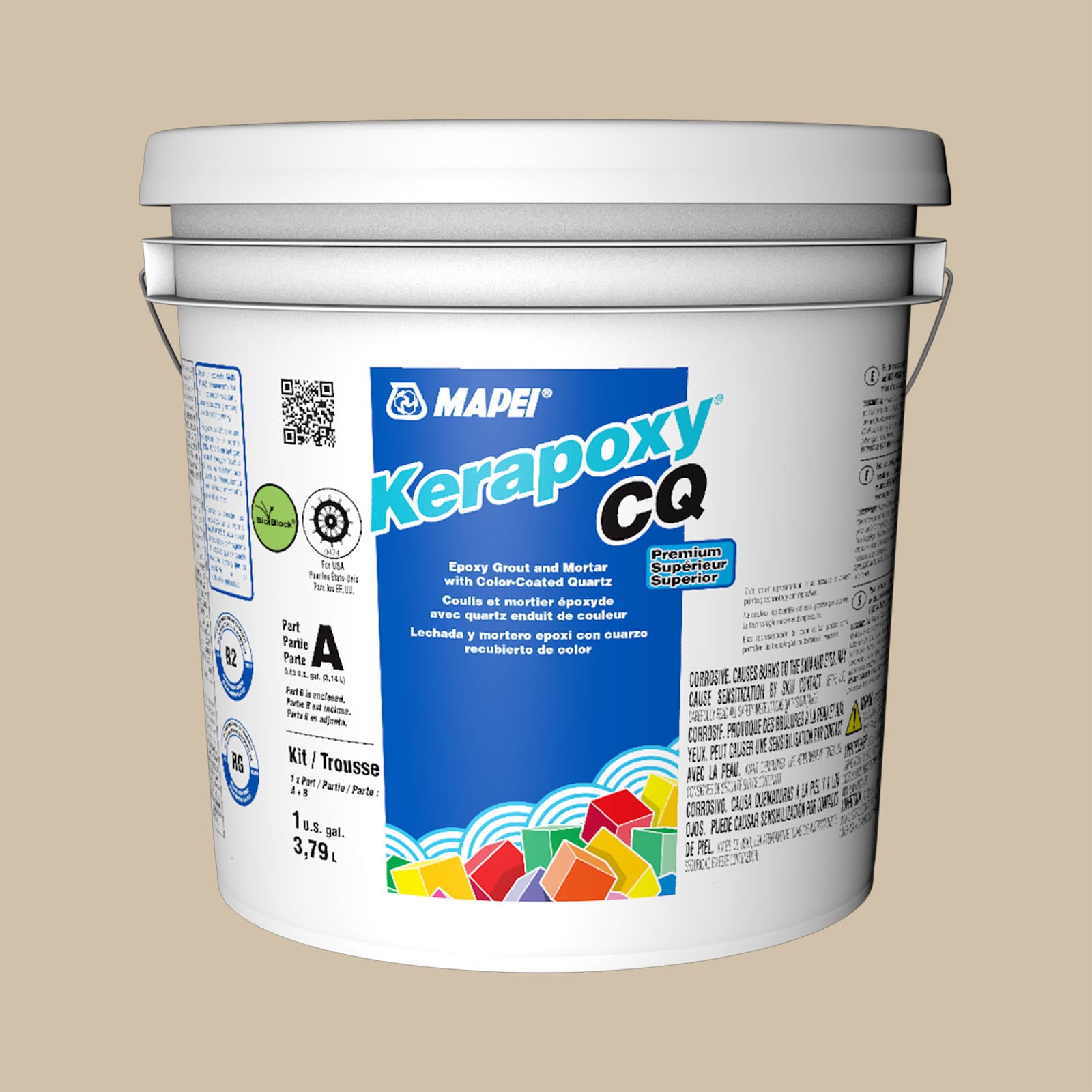MAPEI 5UB501504 Kerapoxy CQ Bone #5015 Epoxy Grout (1-Gallon)