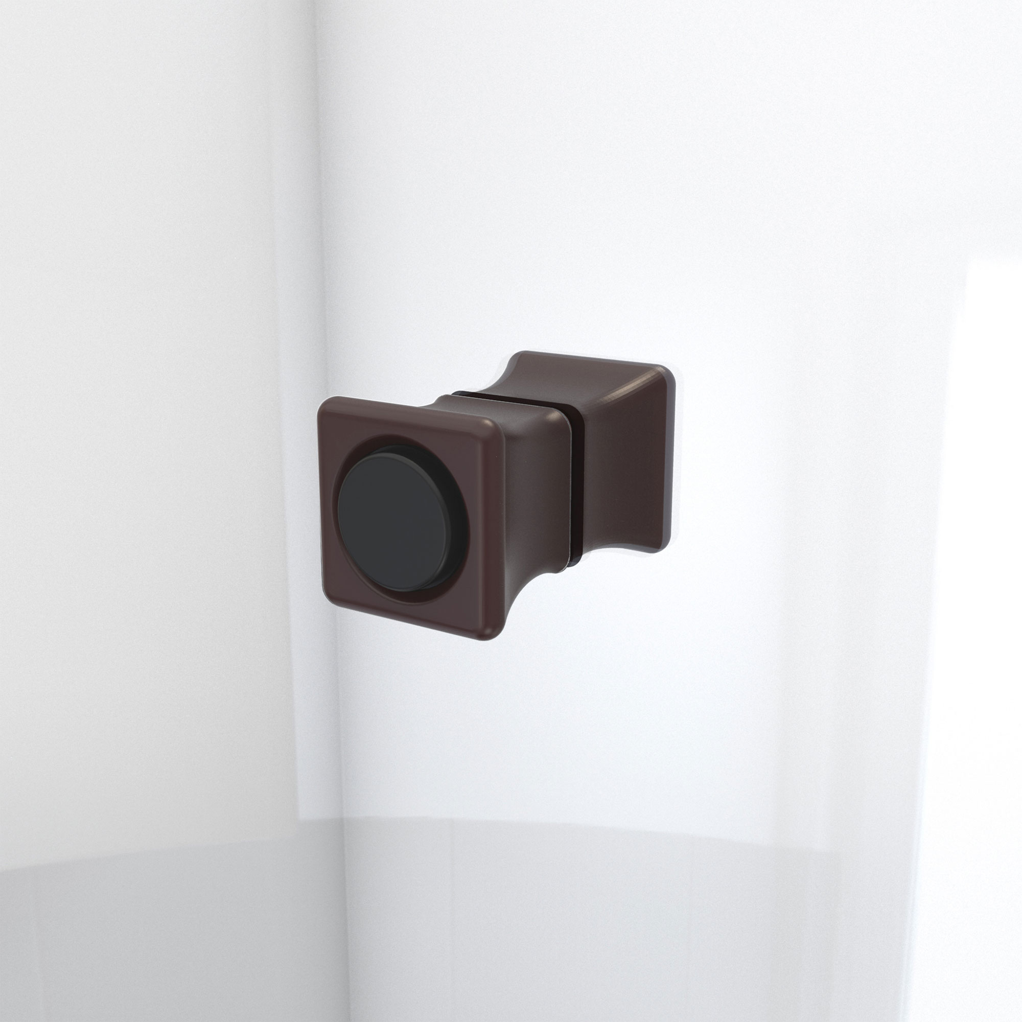 Aqua-Q Fold Frameless Square Shower Kit with Oil Rubbed Bronze Hardware