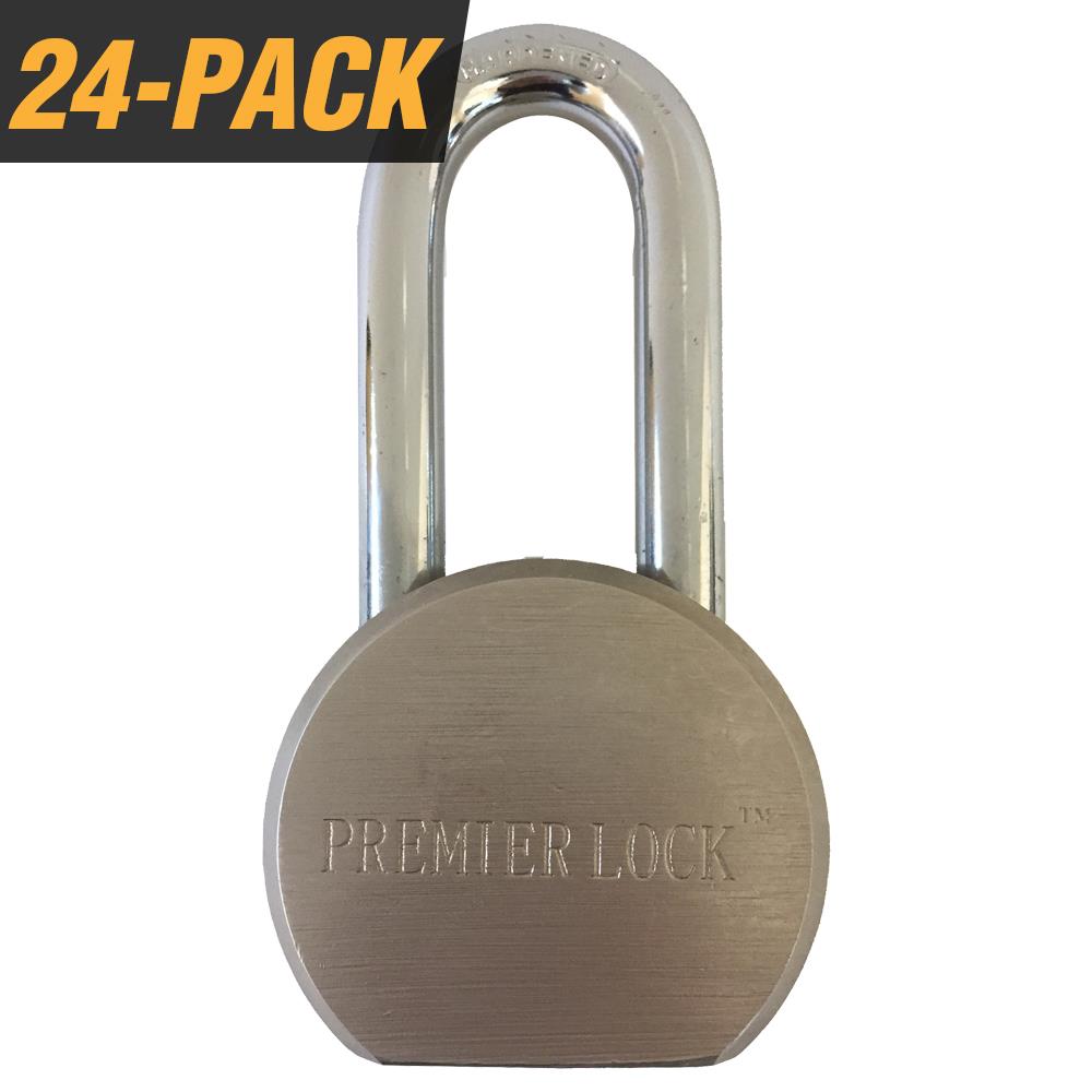Long shank brass lock with keys Pack of 24 
