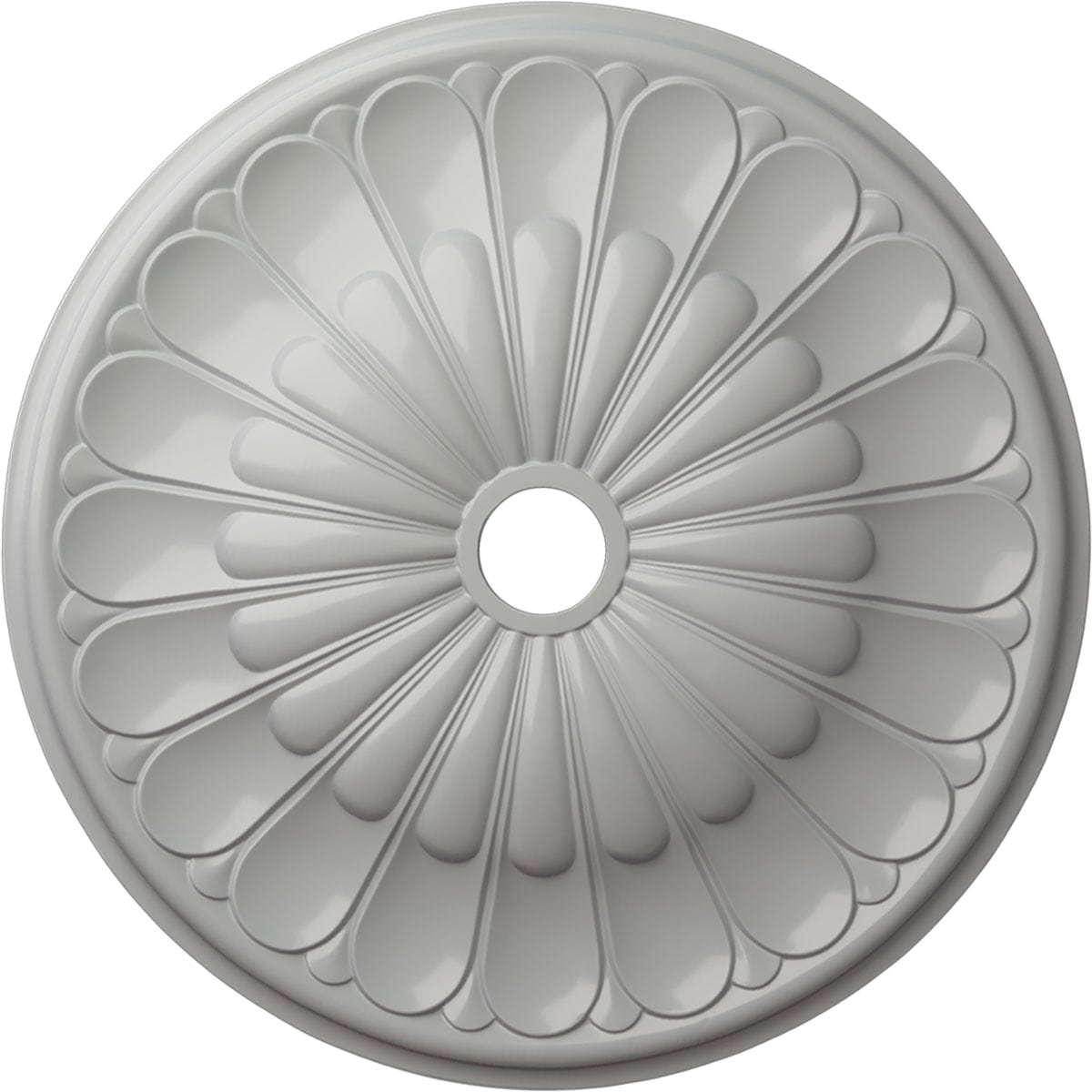 Ekena Millwork CM31GOFRF Gorleen 31.625-in W x 31.625-in L Painted Frost Polyurethane Whole Ceiling Medallion