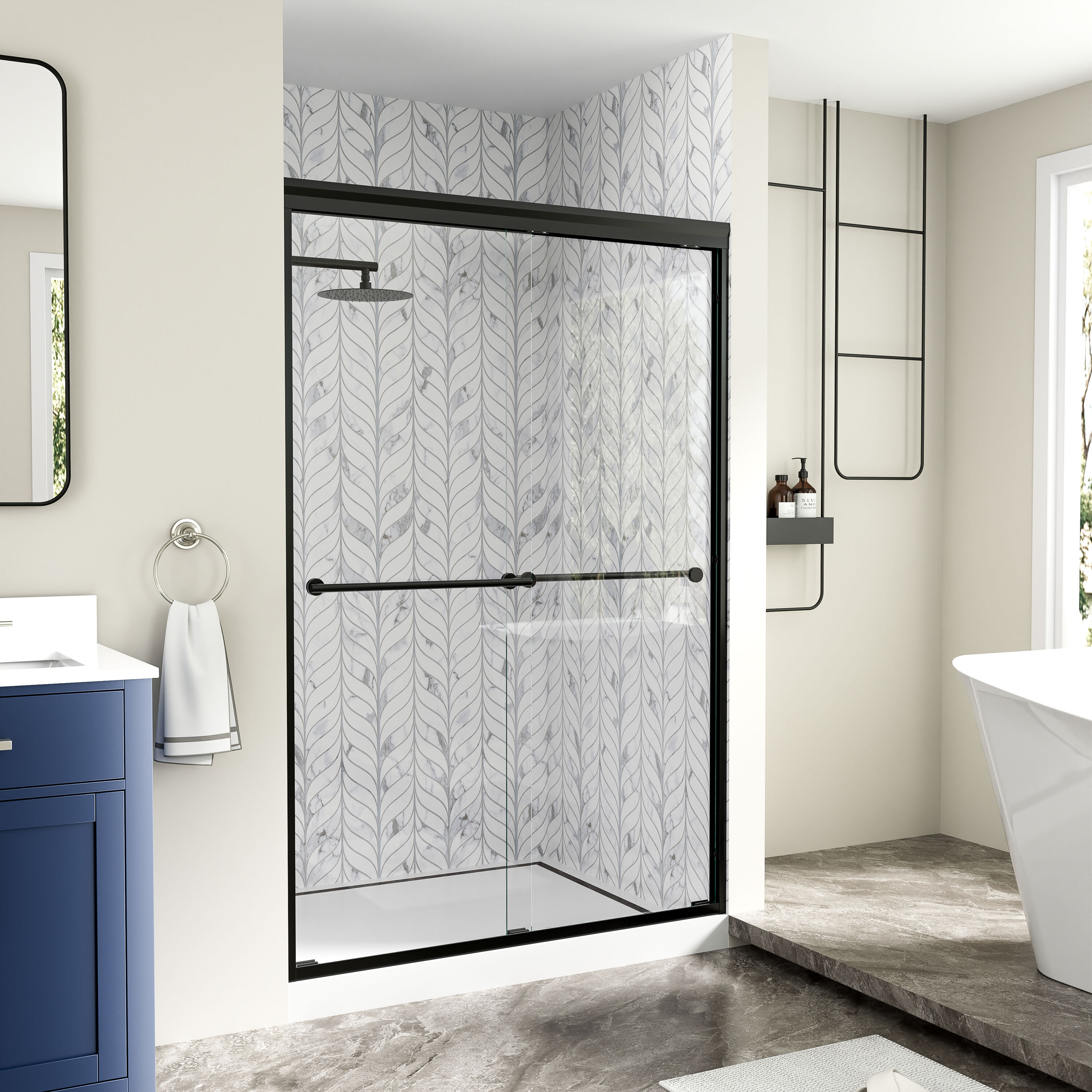 WELLFOR DTG-BAS137BG Shower-Doors - Thumbnail View #2