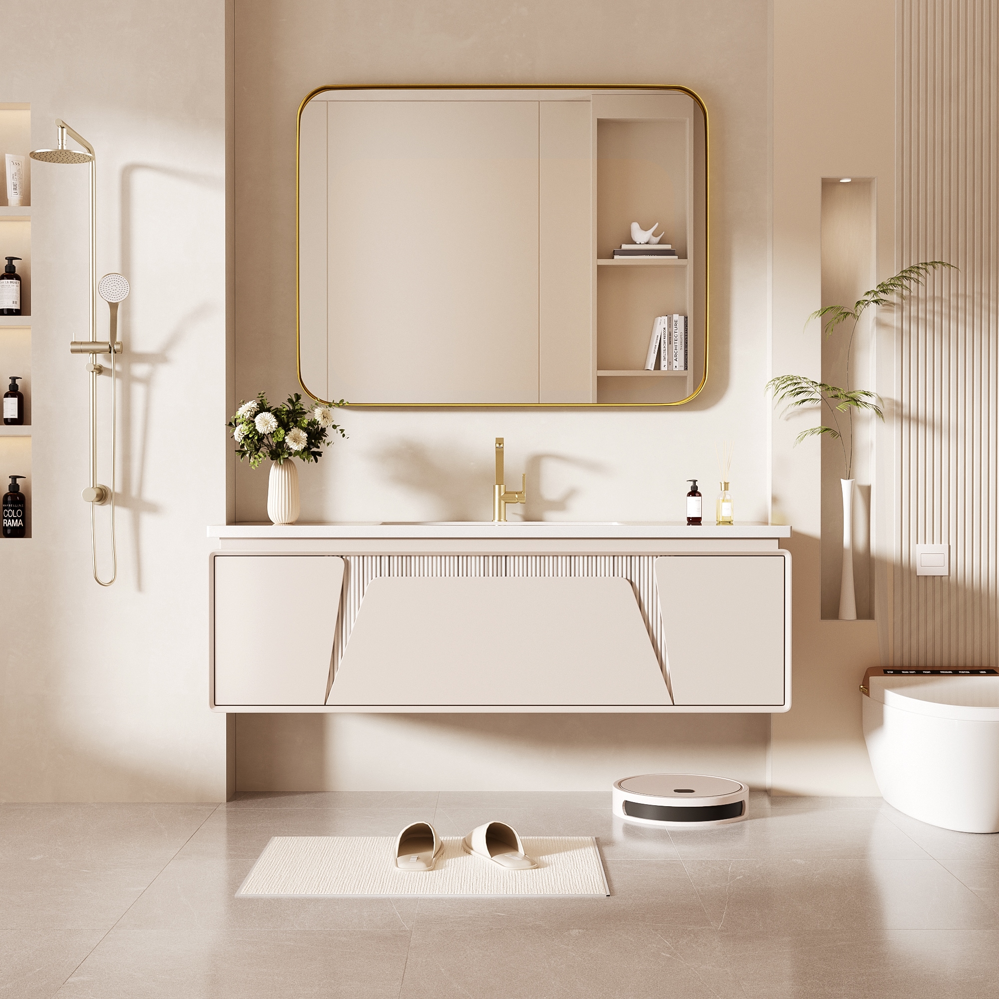 LOVMOR Y-TM2836-G Framed-Bath-Mirrors - View #3