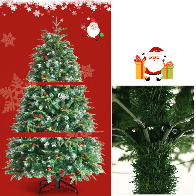 Goplus 5-ft Artificial Christmas Tree with LED Lights in the Artificial ...