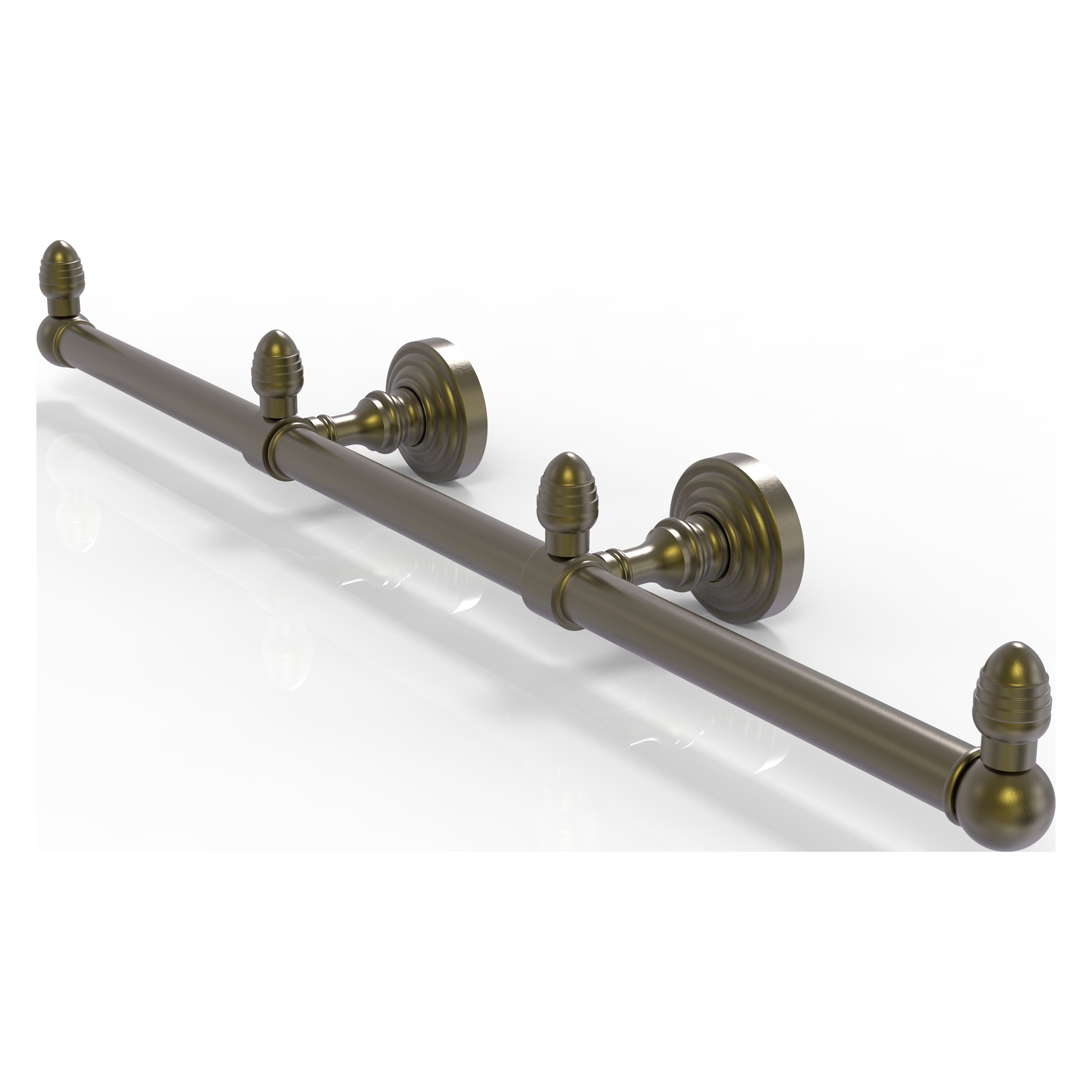 Allied Brass BPWP-HTB-3-ABR Waverly Place 22-in double Antique Brass Wall mount Double Towel Bar