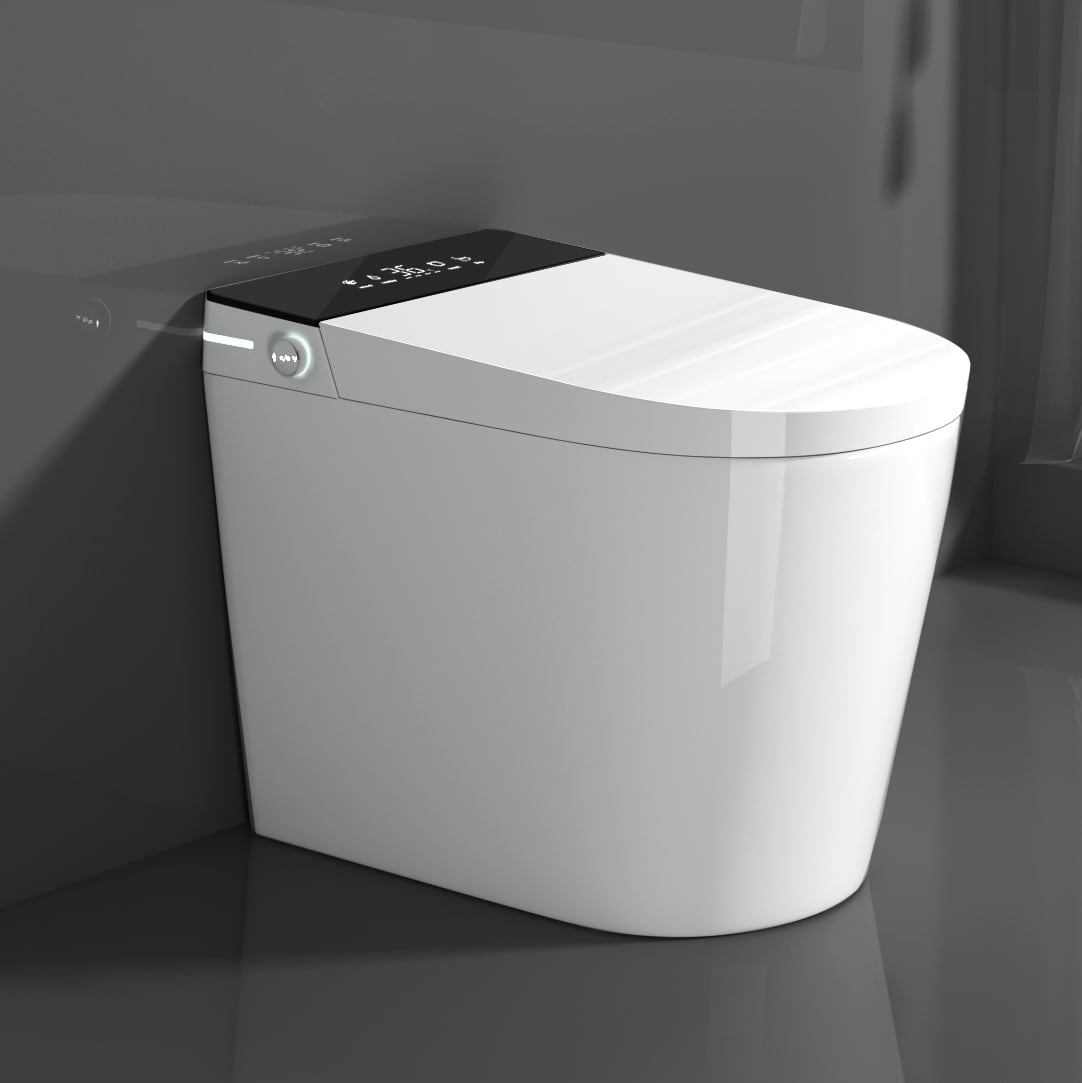 Tatayosi XH-252047 Compact White Smart Bidet Toilet with Auto Flush and Heated Seat for Small Bathrooms