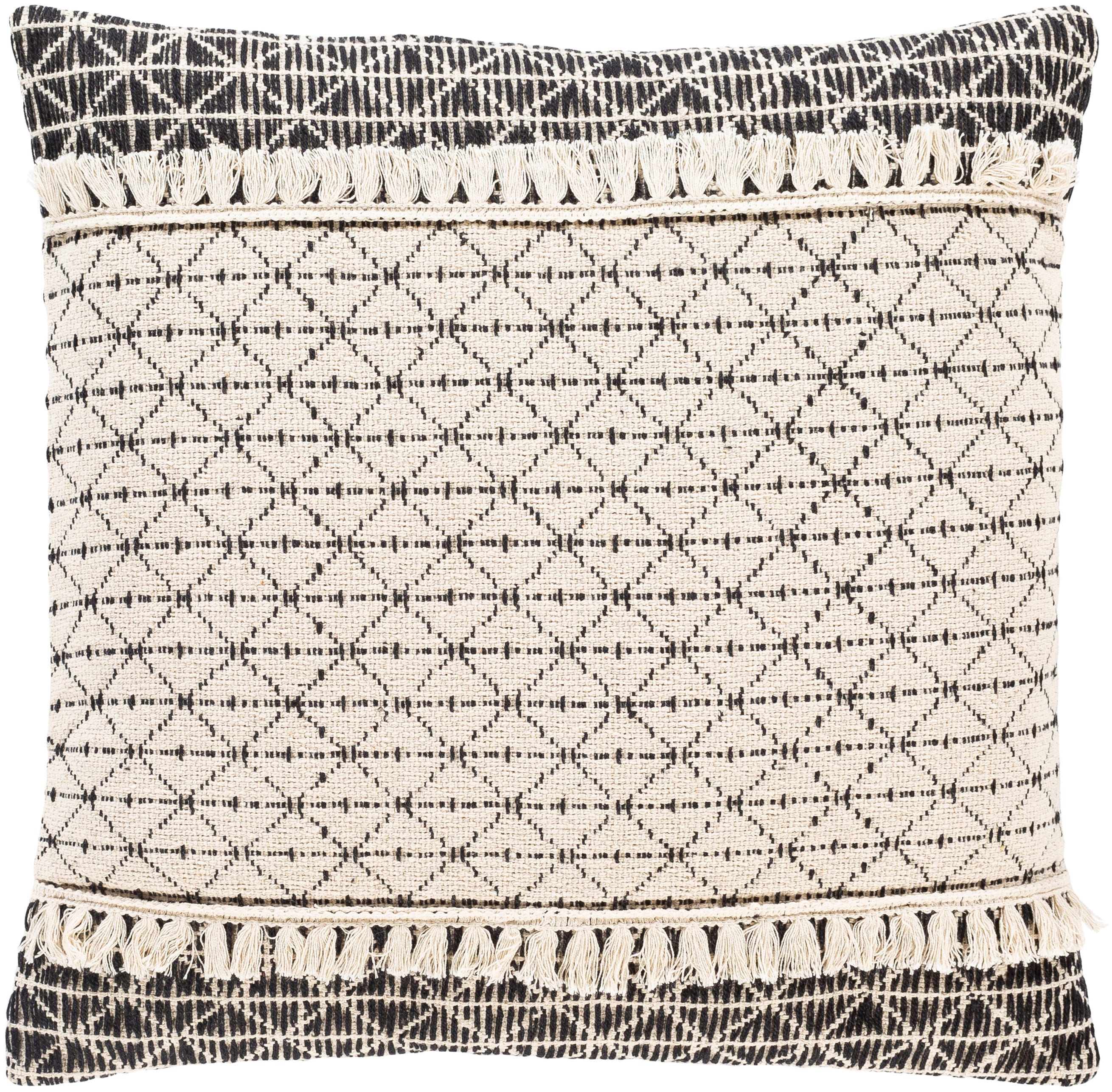 Livabliss JTI001-2222P Justine 22-in x 22-in Beige Square Indoor Decorative Pillow