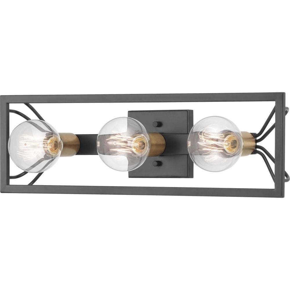 Progress Lighting P300276-166 Frisco 22-in 3 -Light Gold Industrial Vanity light