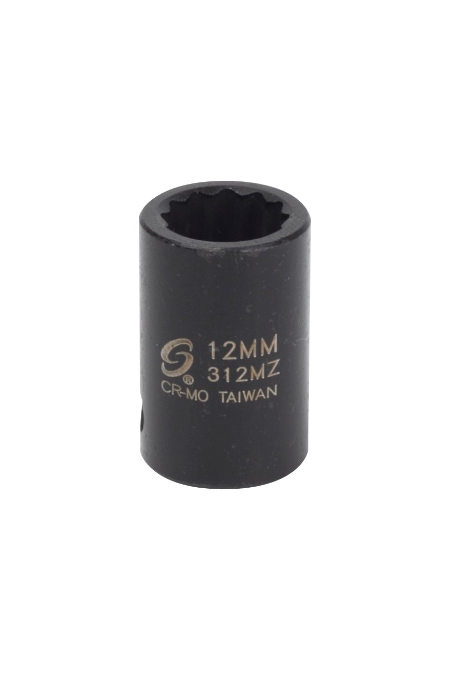SUNEX TOOLS 312MZ Metric 3/8-in Drive 12mm 12-point Impact Socket Individual