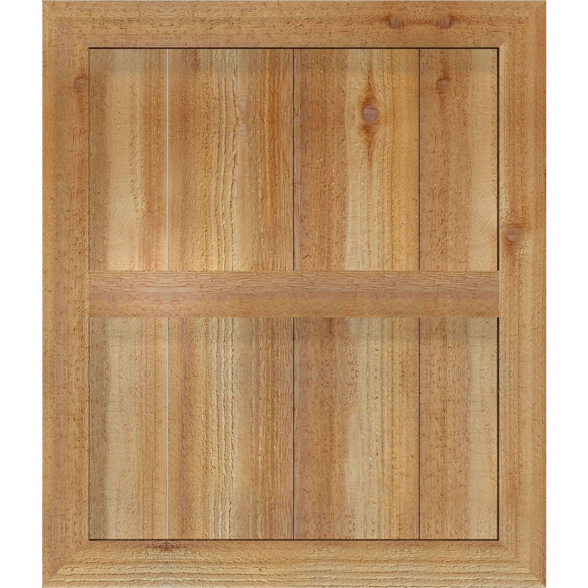 Ekena Millwork RBF06S21X025RWR 21.5-in W x 25-in H Unfinished Paintable/Stainable Board and batten Framed Wood Exterior Shutters ( 2 -Pack )