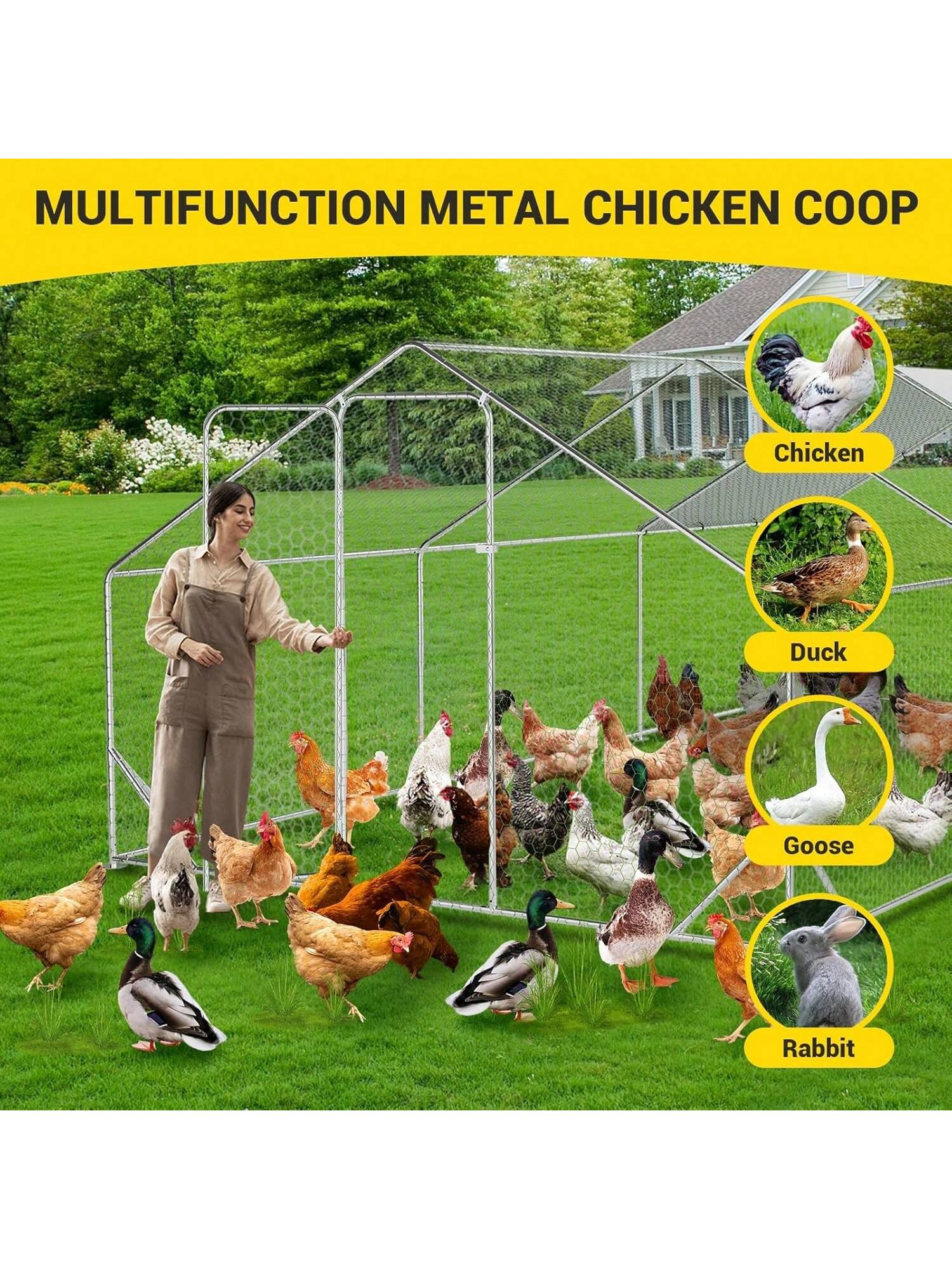 WhizMax BY02-PHO-33LAVUQ5 Chicken-Coops-Rabbit-Hutches - View #4