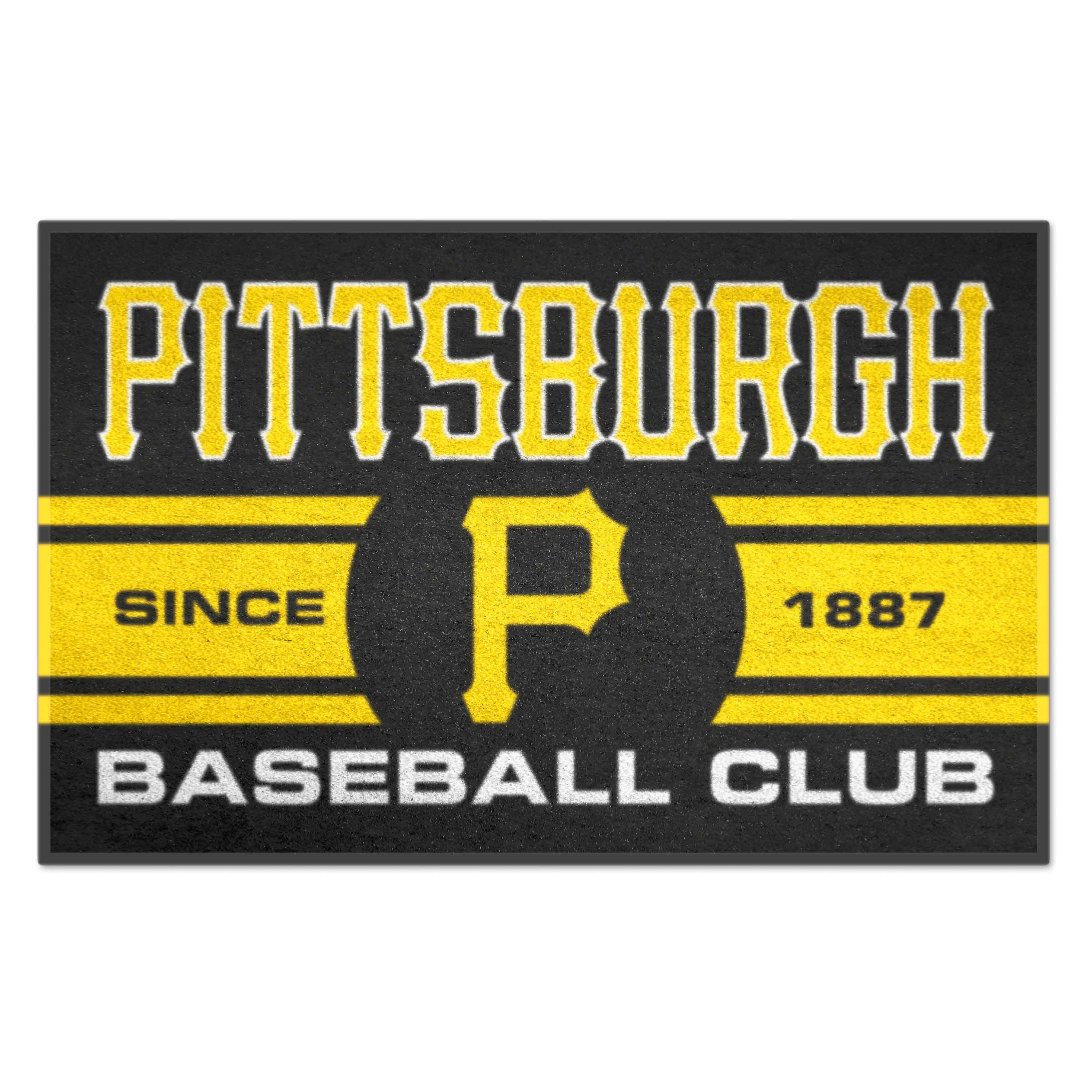 FANMATS 18480 MLB Uniform Starter Mat 2 x 3 (ft) Tufted Nylon Black Rectangular Indoor Throw rug