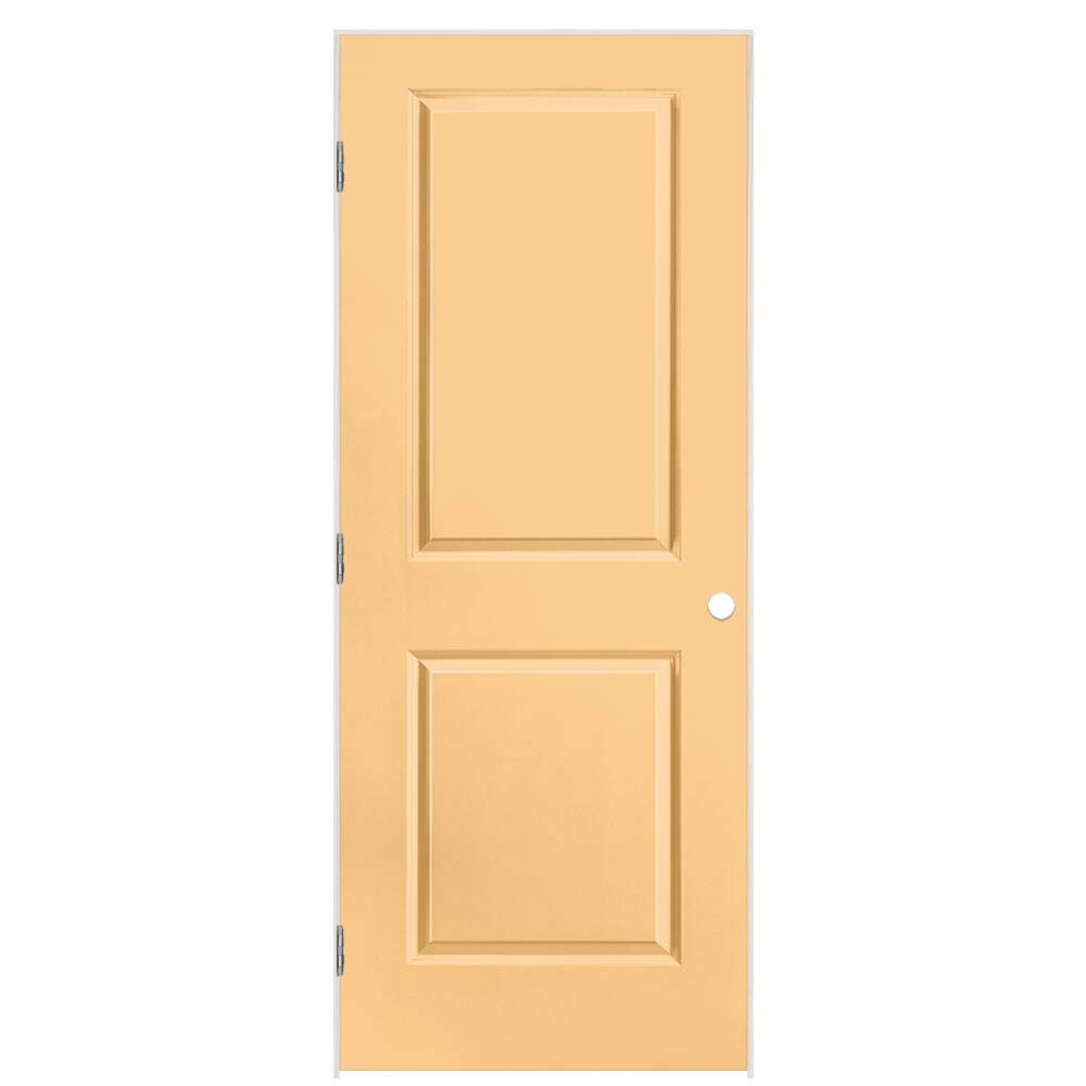 Masonite 32-in x 80-in Marigold Solid Core 2-panel Square Right Hand Smooth Prefinished Molded Composite Flat Jamb Single Prehung Interior Door -  1316114