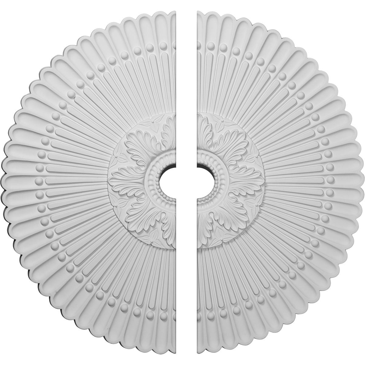 Ekena Millwork CM30NE2-03000 Nexus 30-in W x 30-in L Architectural White Polyurethane Split Ceiling Medallion