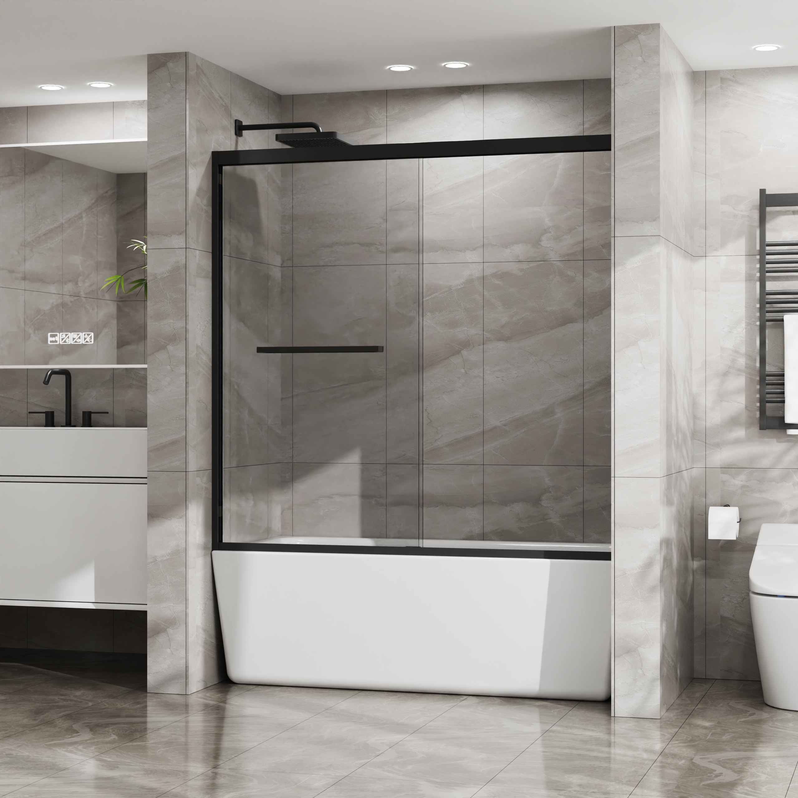 WELLFOR DTG-BAS110MB Shower-Doors - View #3