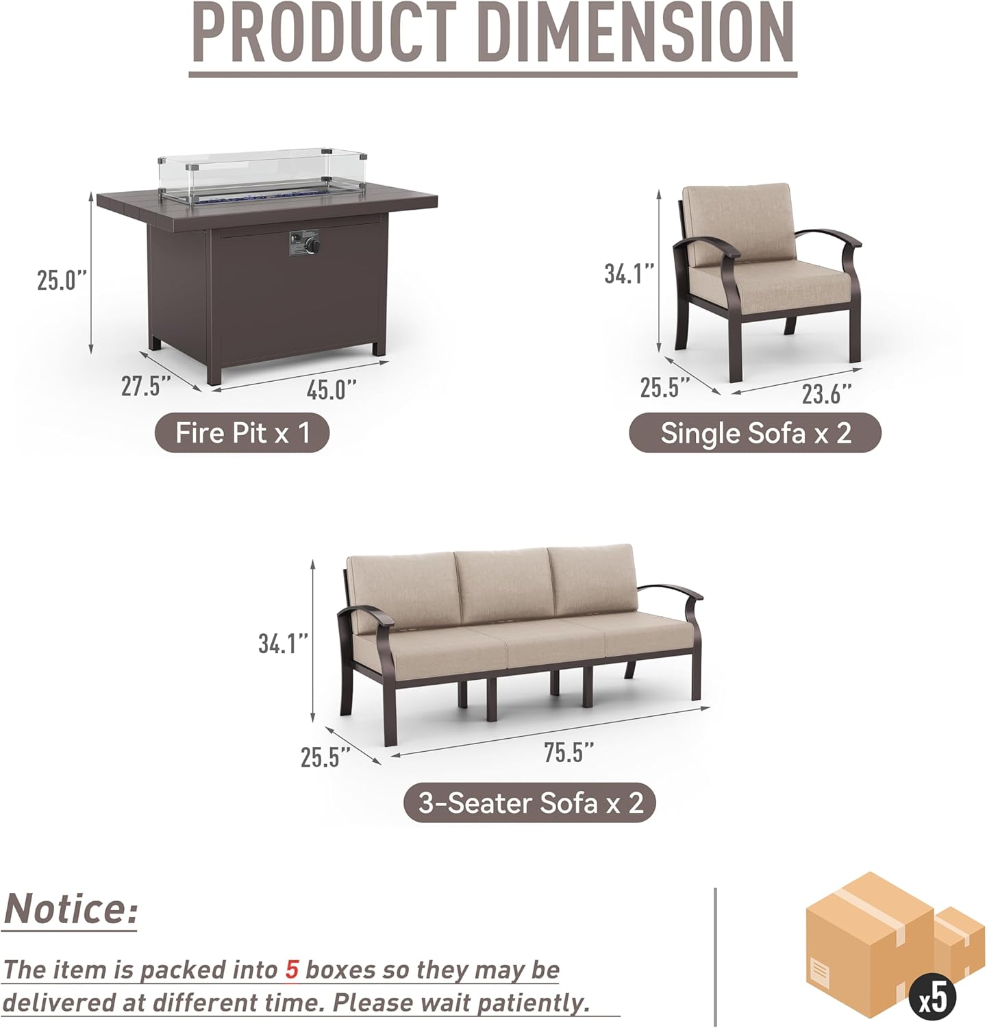 ALAULM LS-A-8QFP-SAND Patio-Conversation-Sets - View #3