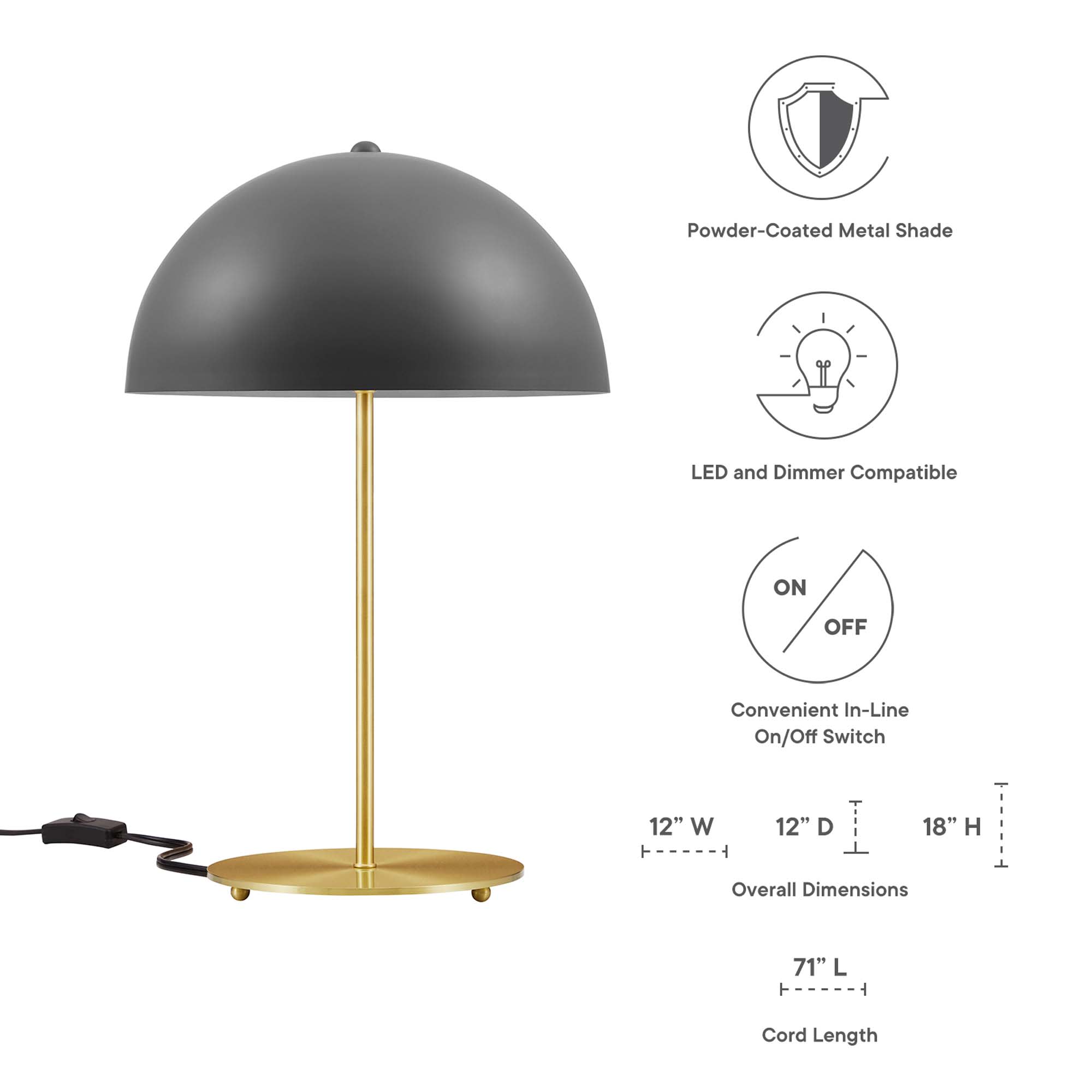 Modway EEI-5629-GRY-SBR Desk-Table-Lamps - View #2