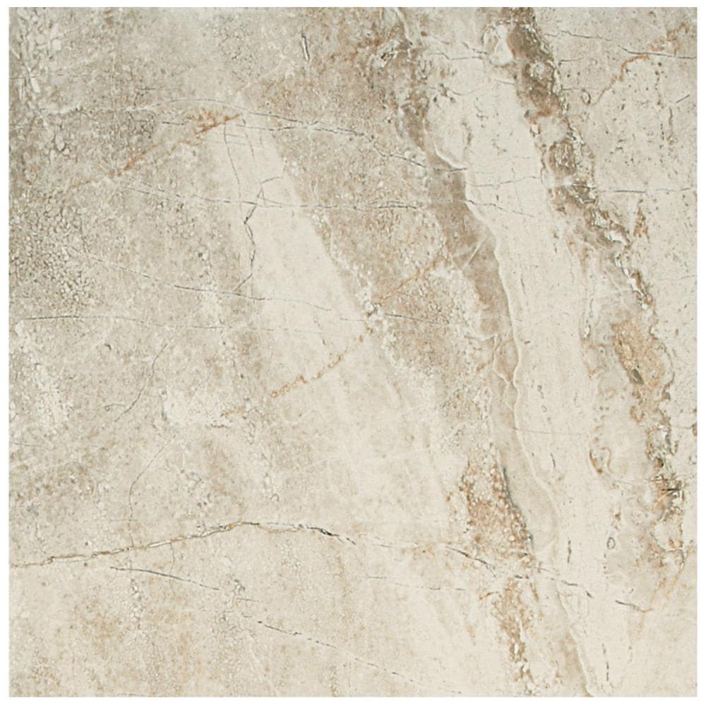 American Olean Danya Stream 18-in x 18-in Glazed Porcelain Stone Look ...