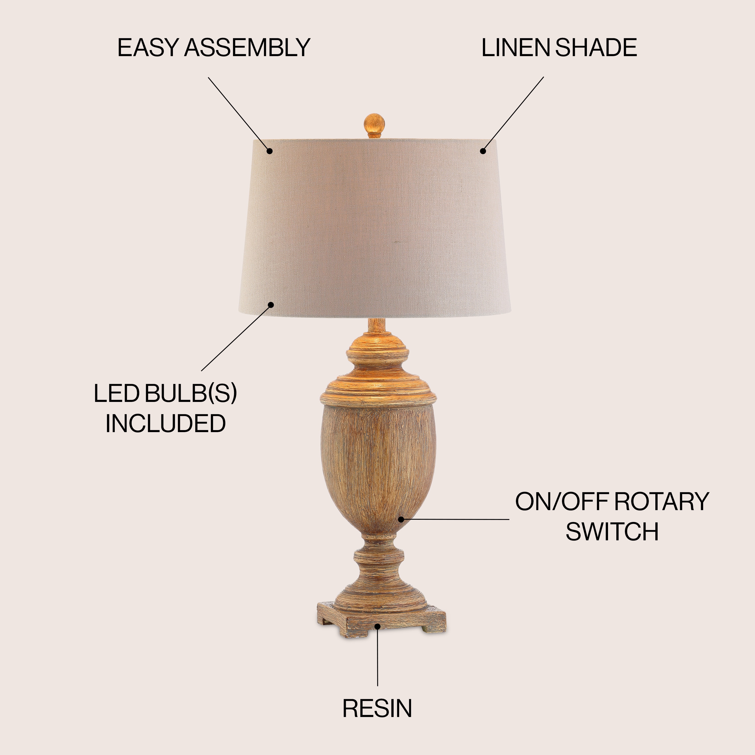 JONATHAN  Y JYL1007A Table-Lamps - View #3