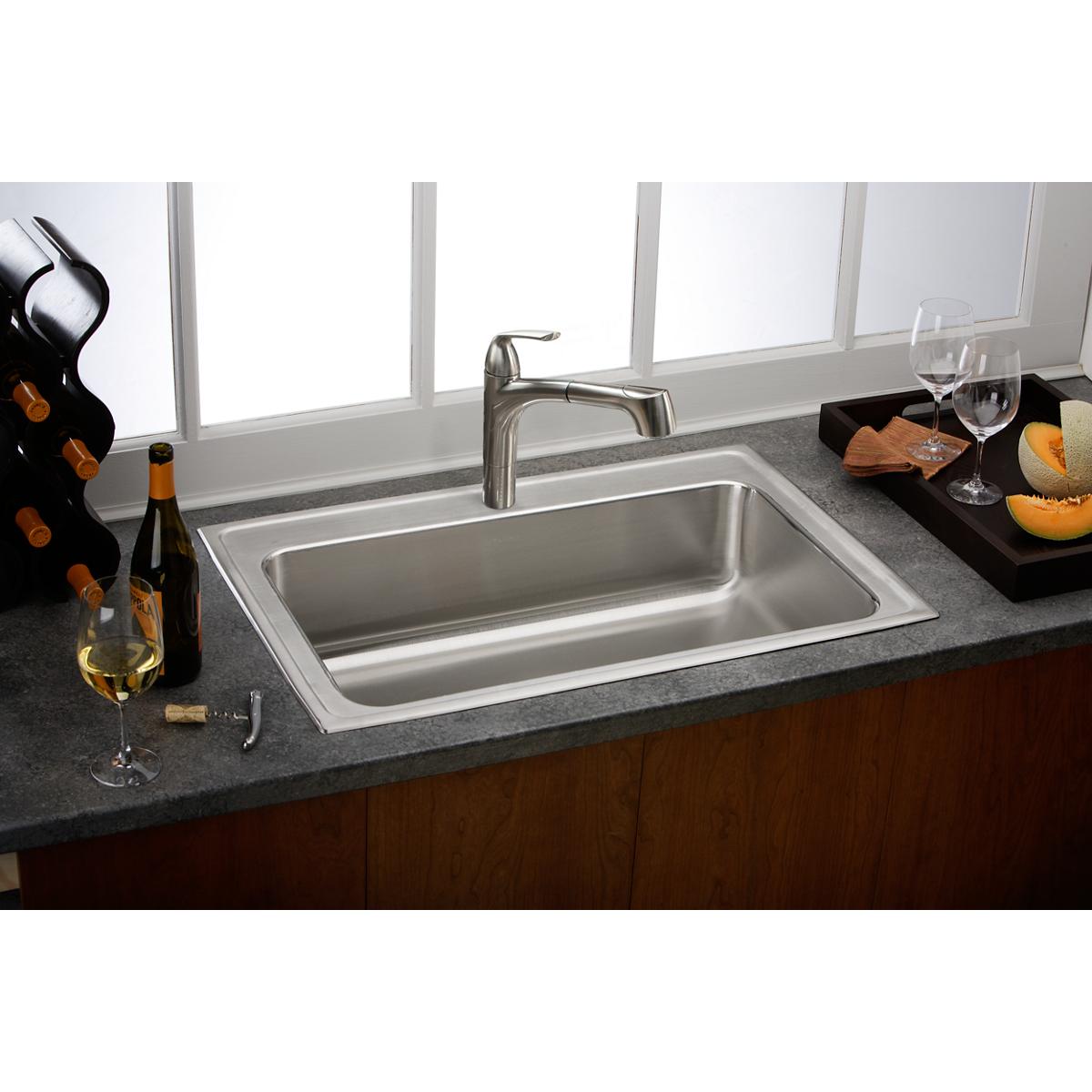 Elkay Gourmet Brushed Nickel Single Handle Pull Out Kitchen Faucet With   49494755 