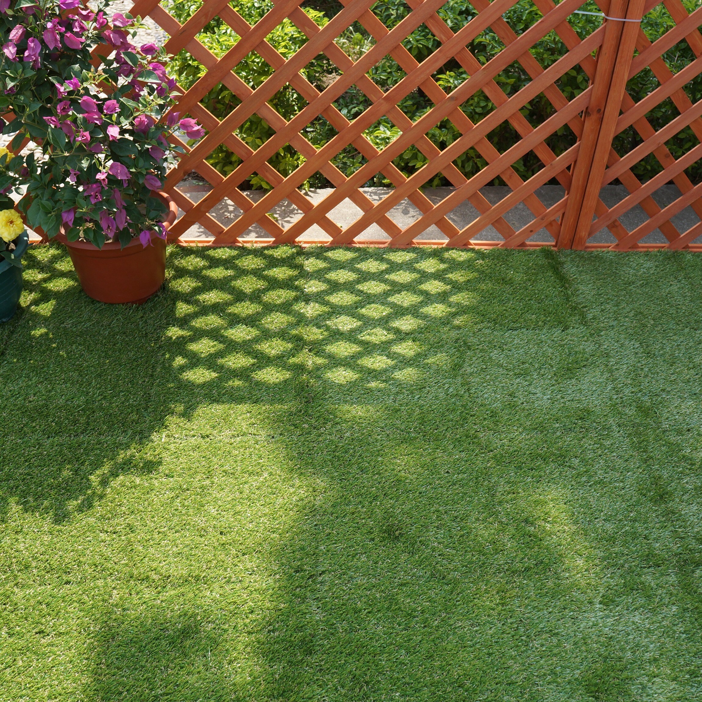Courtyard Casual 12-in x 12-in 9-Pack Artificial Grass Prefinished PVC Deck Tile