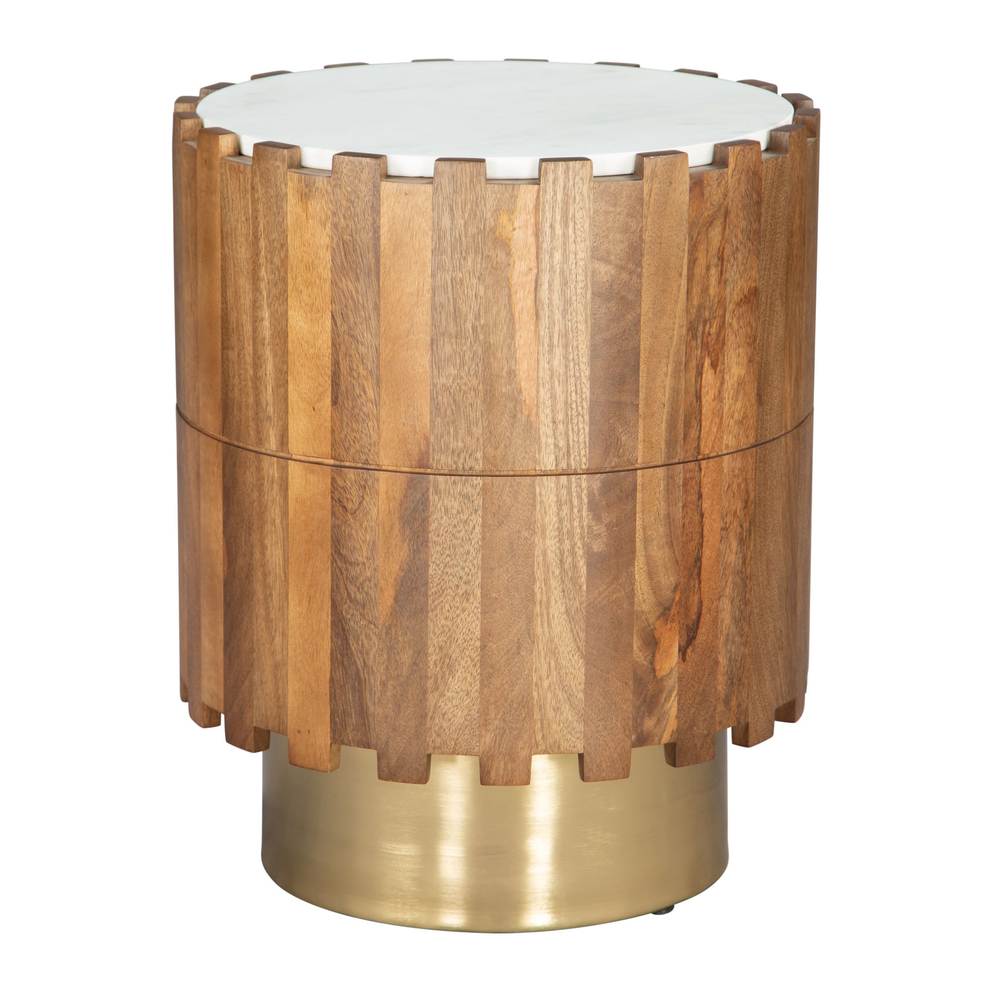 ZUO 109763 16.1-Inches W x 19.9-Inches H Natural Granite/Marble Round Modern End Table