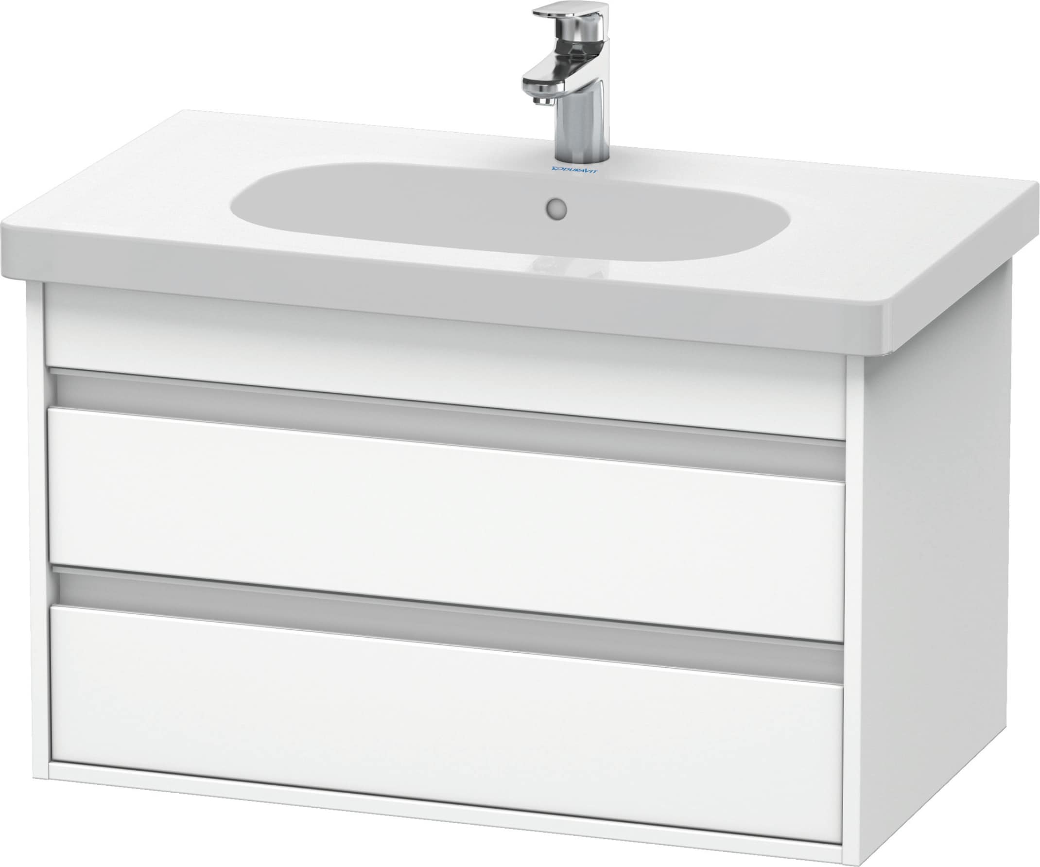 Ketho 31-in White Matte Bathroom Vanity Base Cabinet without Top | - Duravit KT664701818