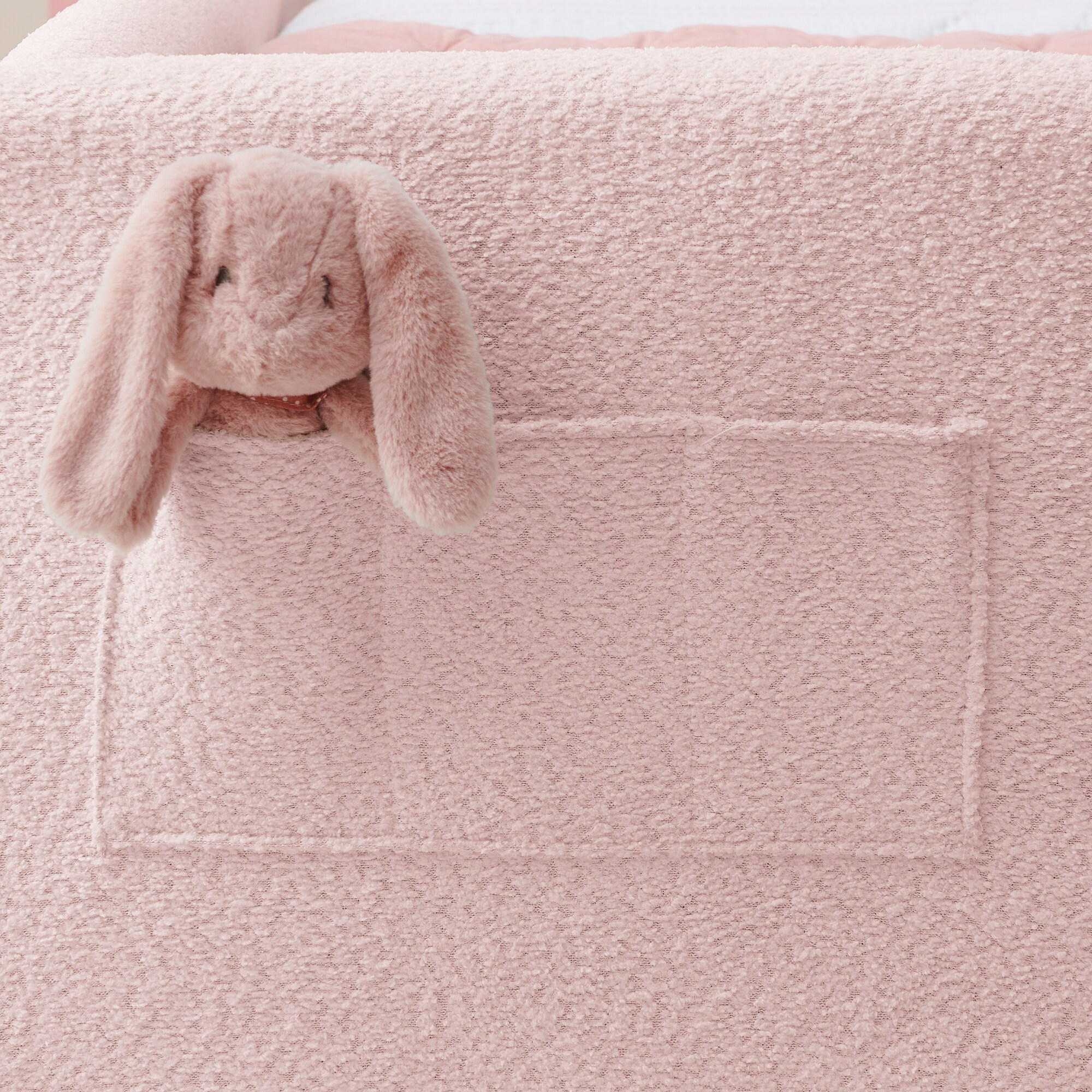 Bellemave Twin Upholstered Platform Bed with Rabbit Ear Headboard Pink ...