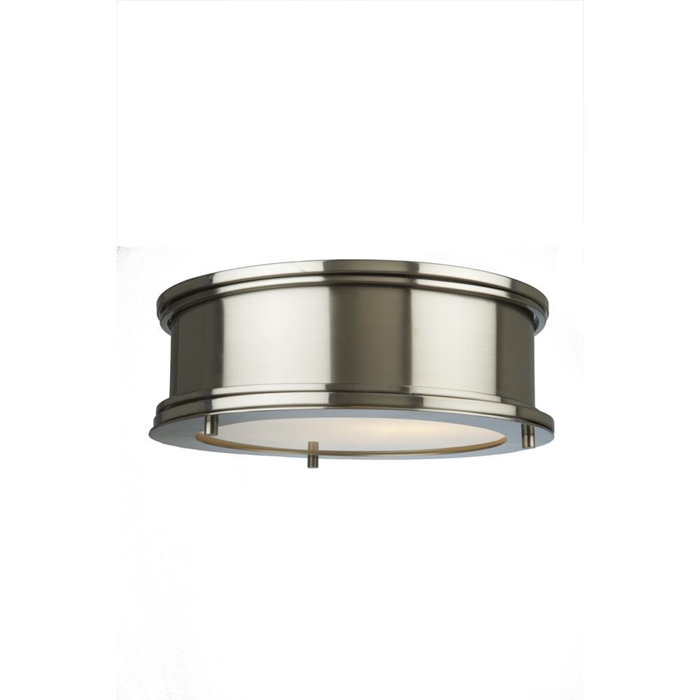 ARTCRAFT SC13041BN Eastwick 2-Light 13-in Brushed Nickel Flush Mount Light