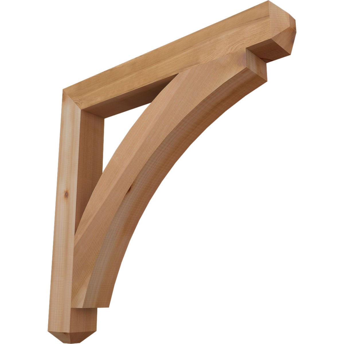 Ekena Millwork BKT04X32X32THR04SWR Thorton craftsman smooth 3-1/2-in x 32-in x 32-in Western red cedar Brown Wood Standard bracket