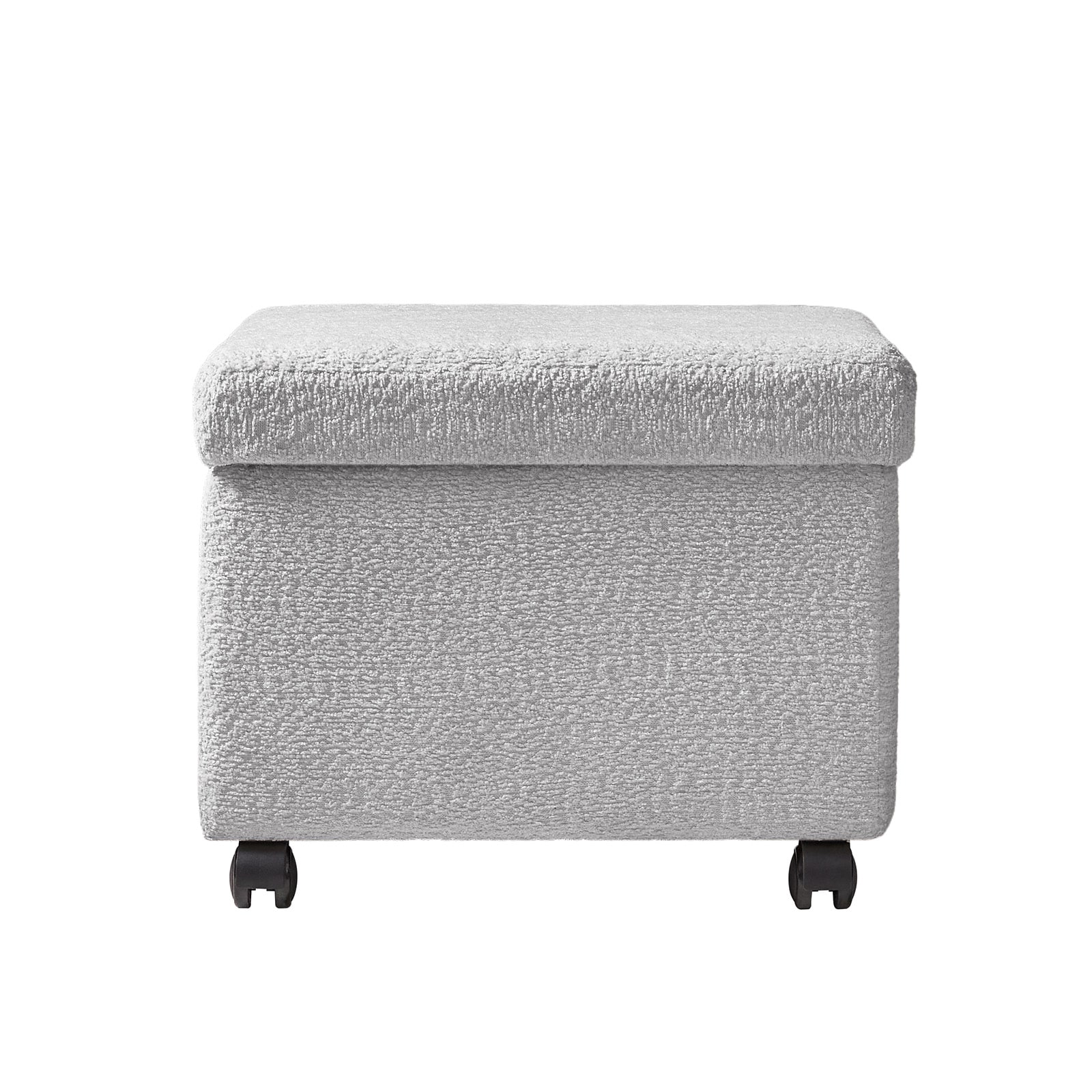 14 Karat Home Willie Casual GREY Chenille Storage Ottoman