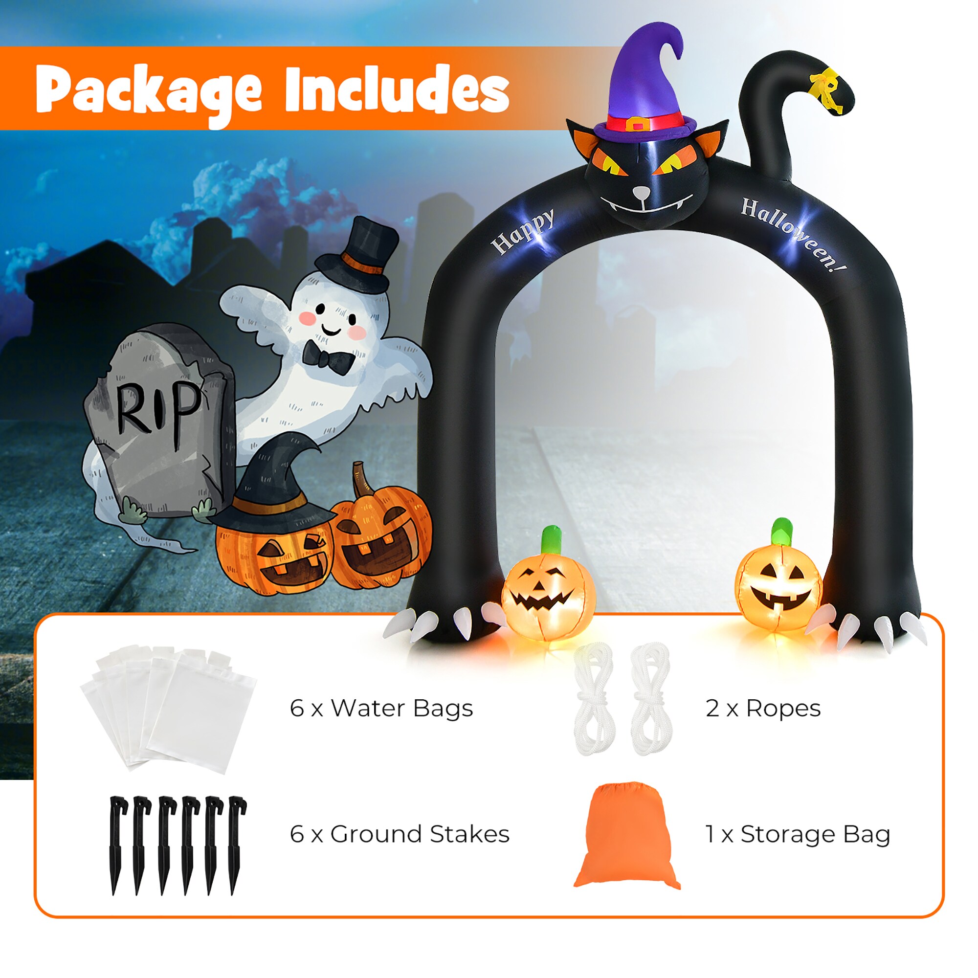 Costway LWS00804 Outdoor-Halloween-Decor - View #6