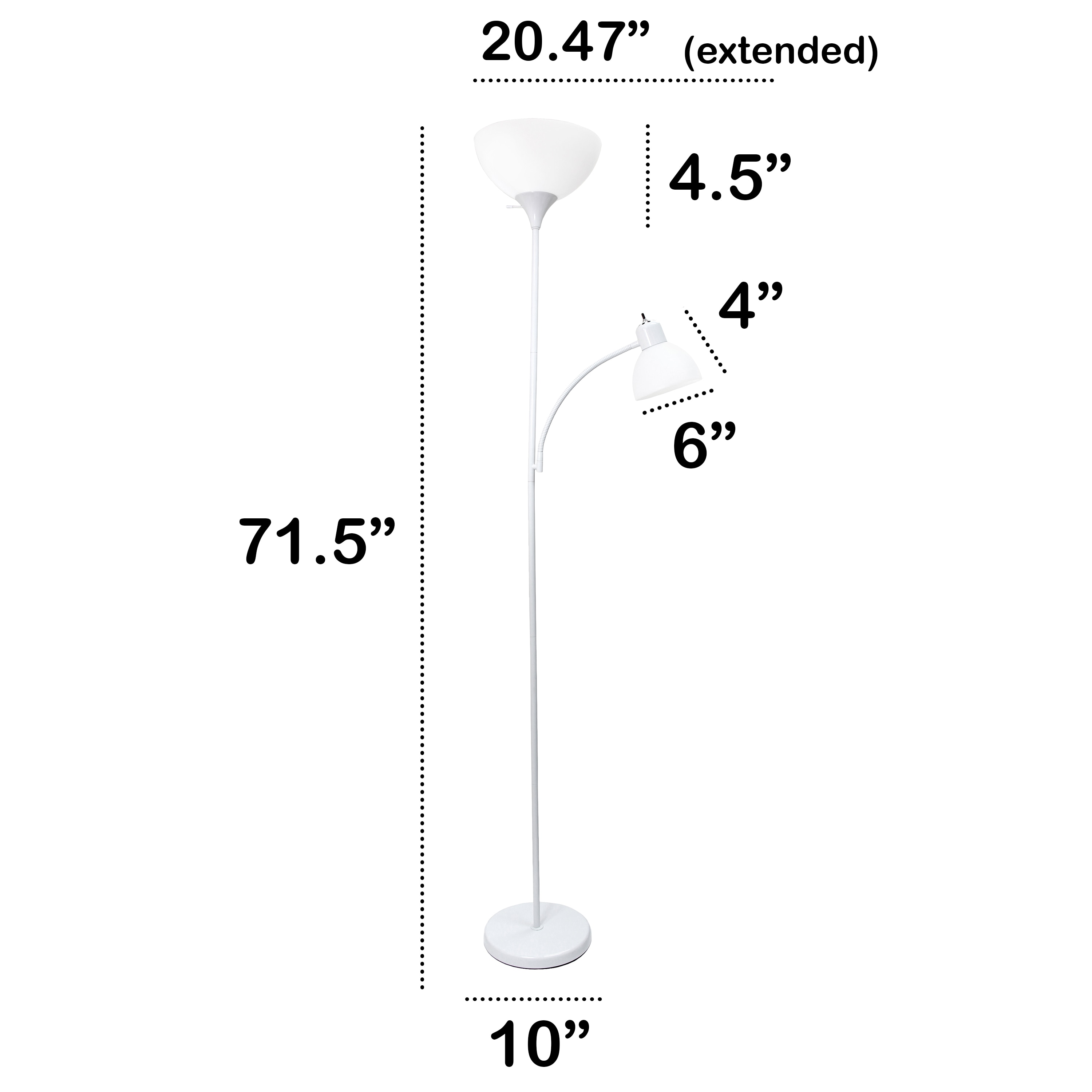 Creekwood Home CWF-3000-WH-LB floorlamps - View #3