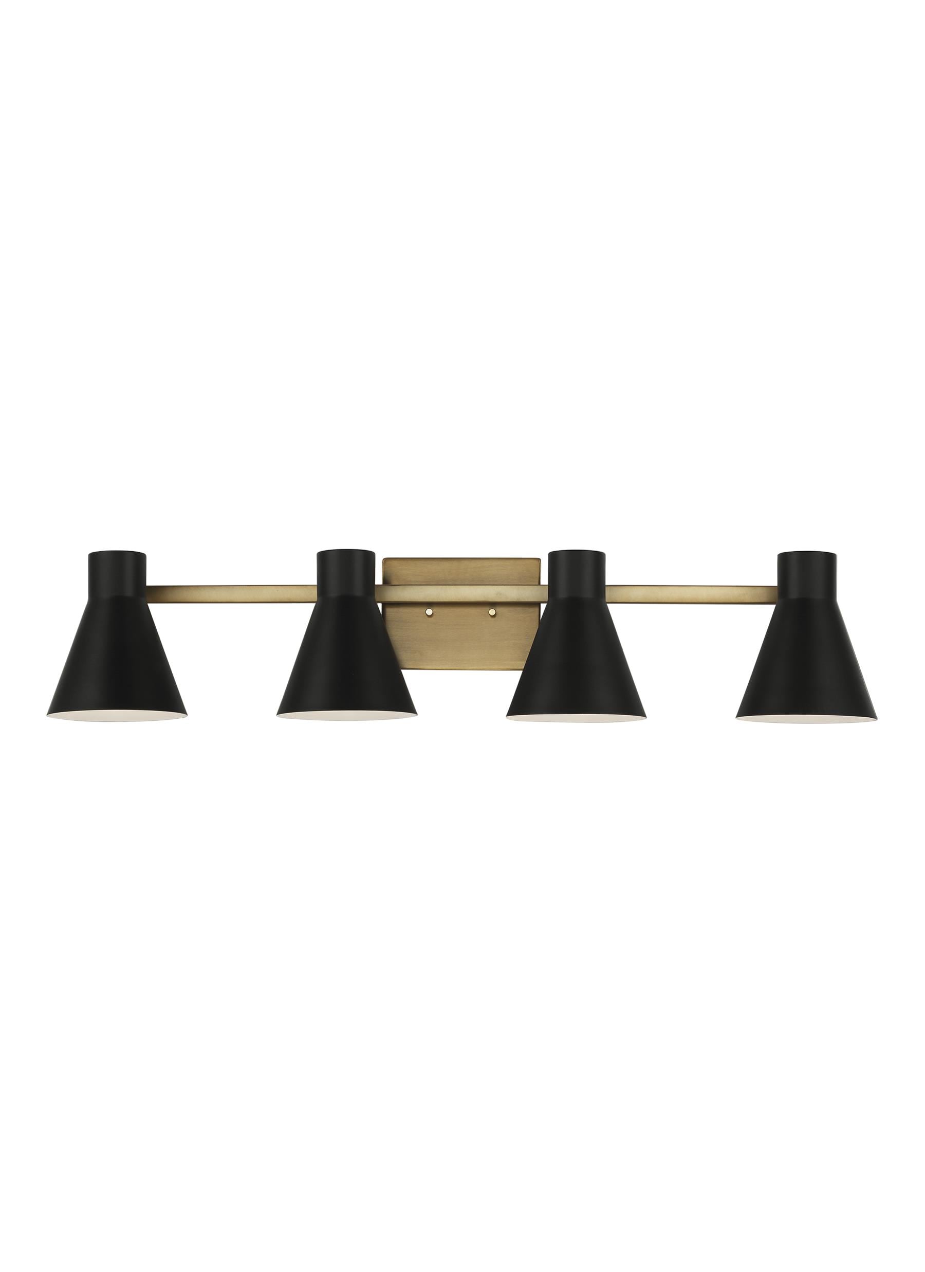 Generation Lighting 4441304-848 Towner 35.38-in 4 -Light Black Transitional Vanity light