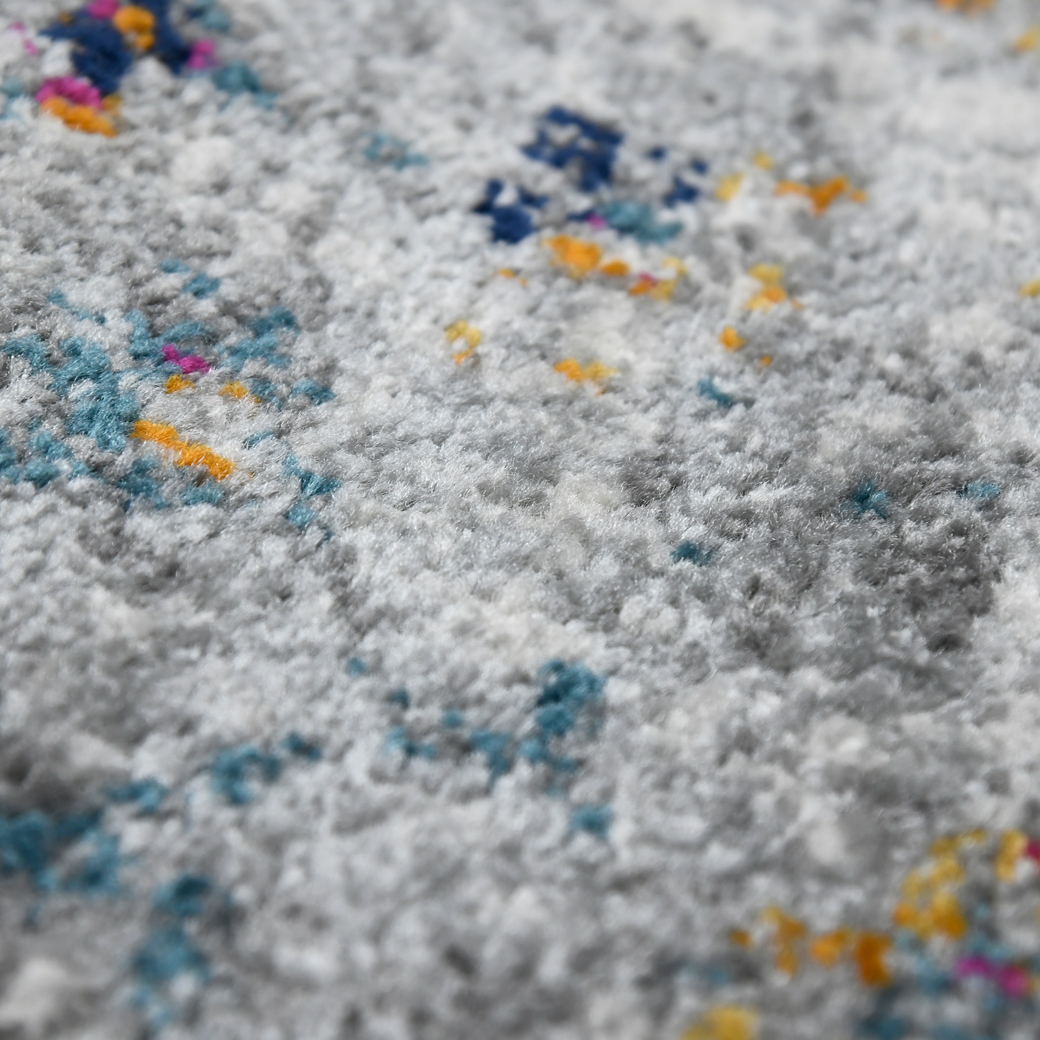 Gray Rectangular 5' x 7' Synthetic Stain-Resistant Area Rug