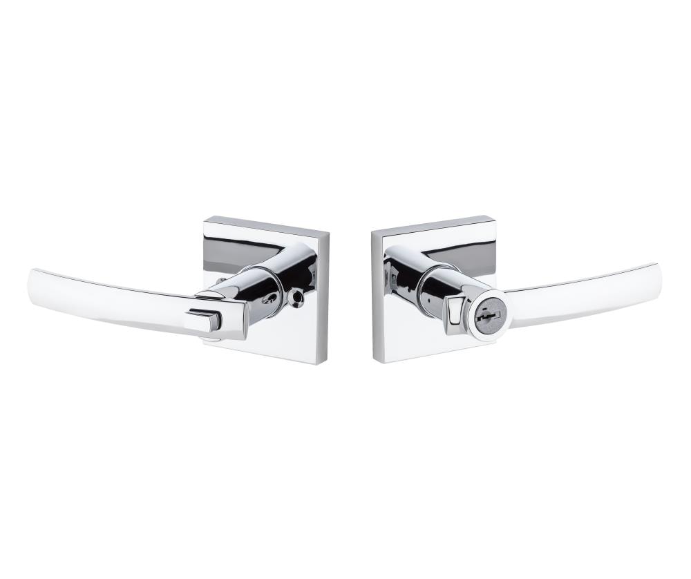 Kwikset 156SYLSQT-26S Signature Sydney Polished Chrome Universal Exterior Keyed Entry Door Handle with Smartkey